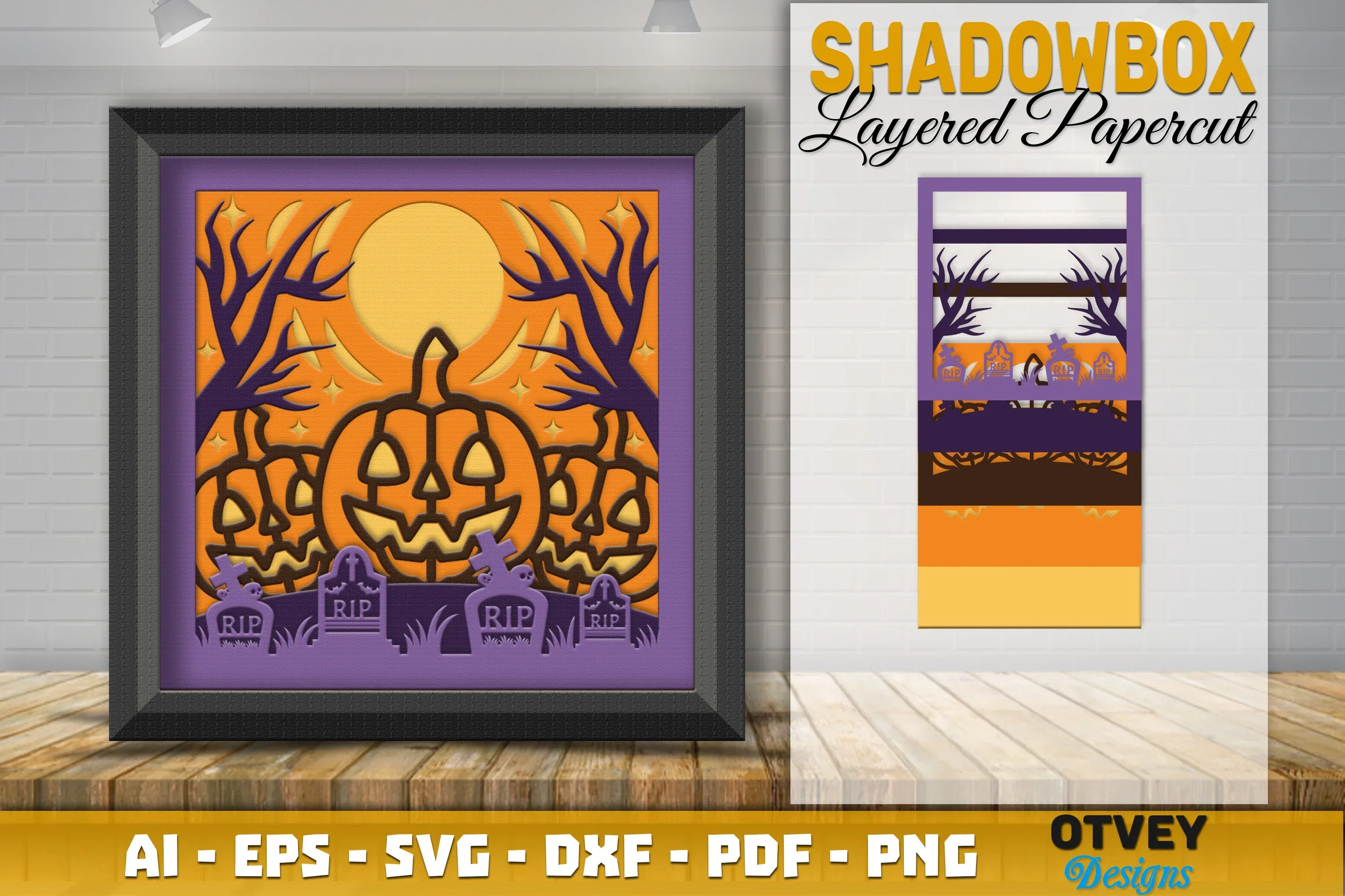 Halloween 3D Shadow Box SVG Bundle - Image 3