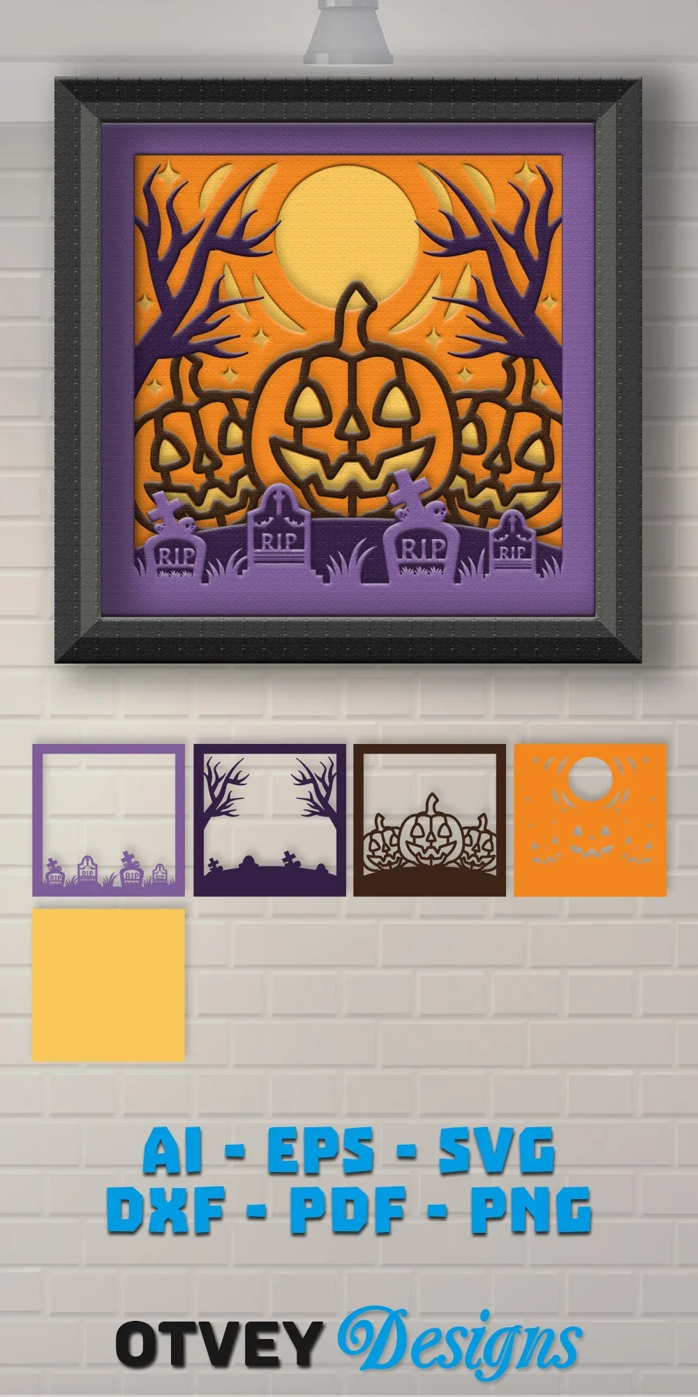 Halloween 3D Shadow Box SVG Bundle - Image 4
