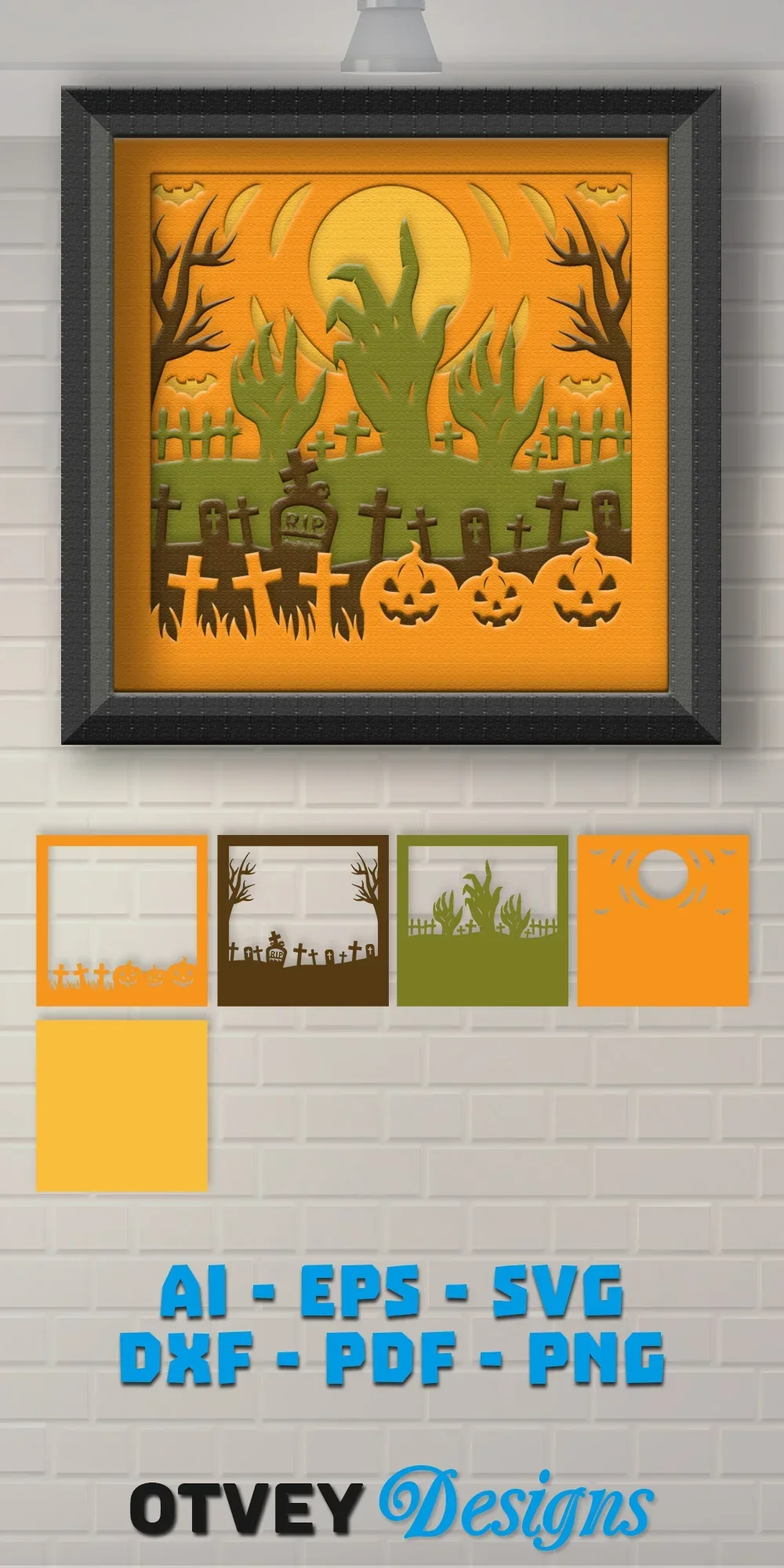 Halloween 3D Shadow Box SVG Bundle - Image 4