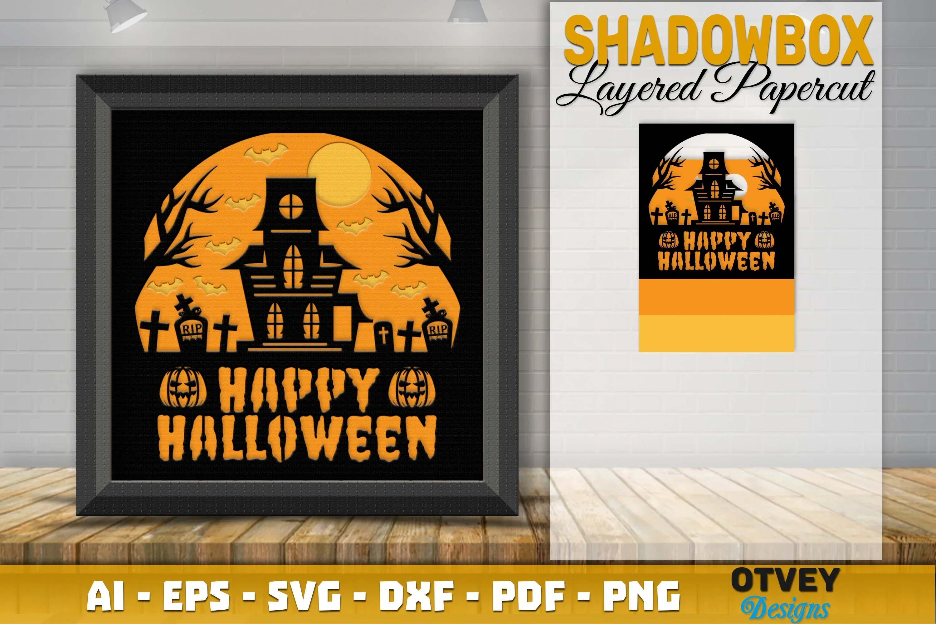 Halloween 3D Shadow Box SVG Bundle - Image 3