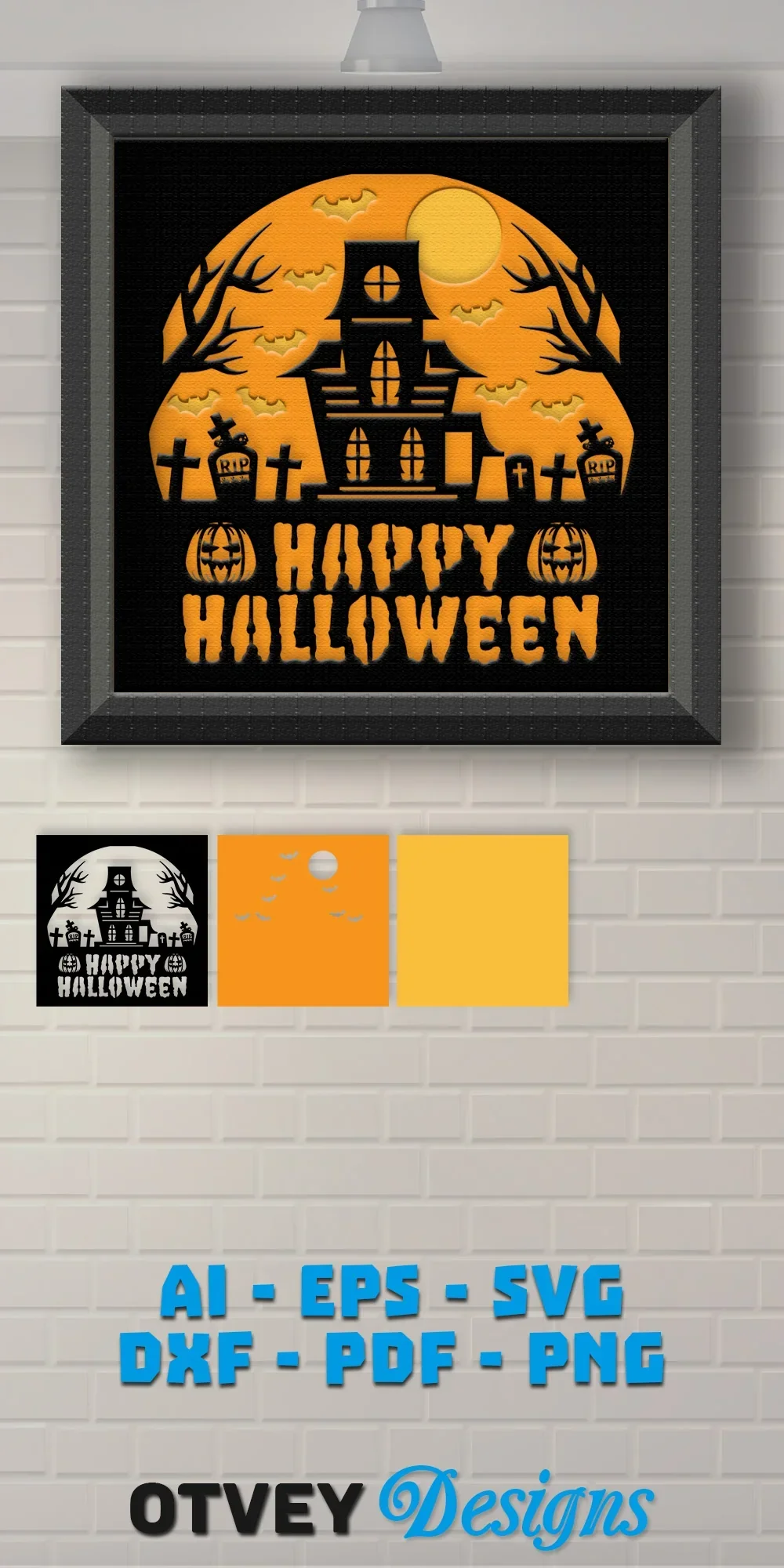 Halloween 3D Shadow Box SVG Bundle - Image 4