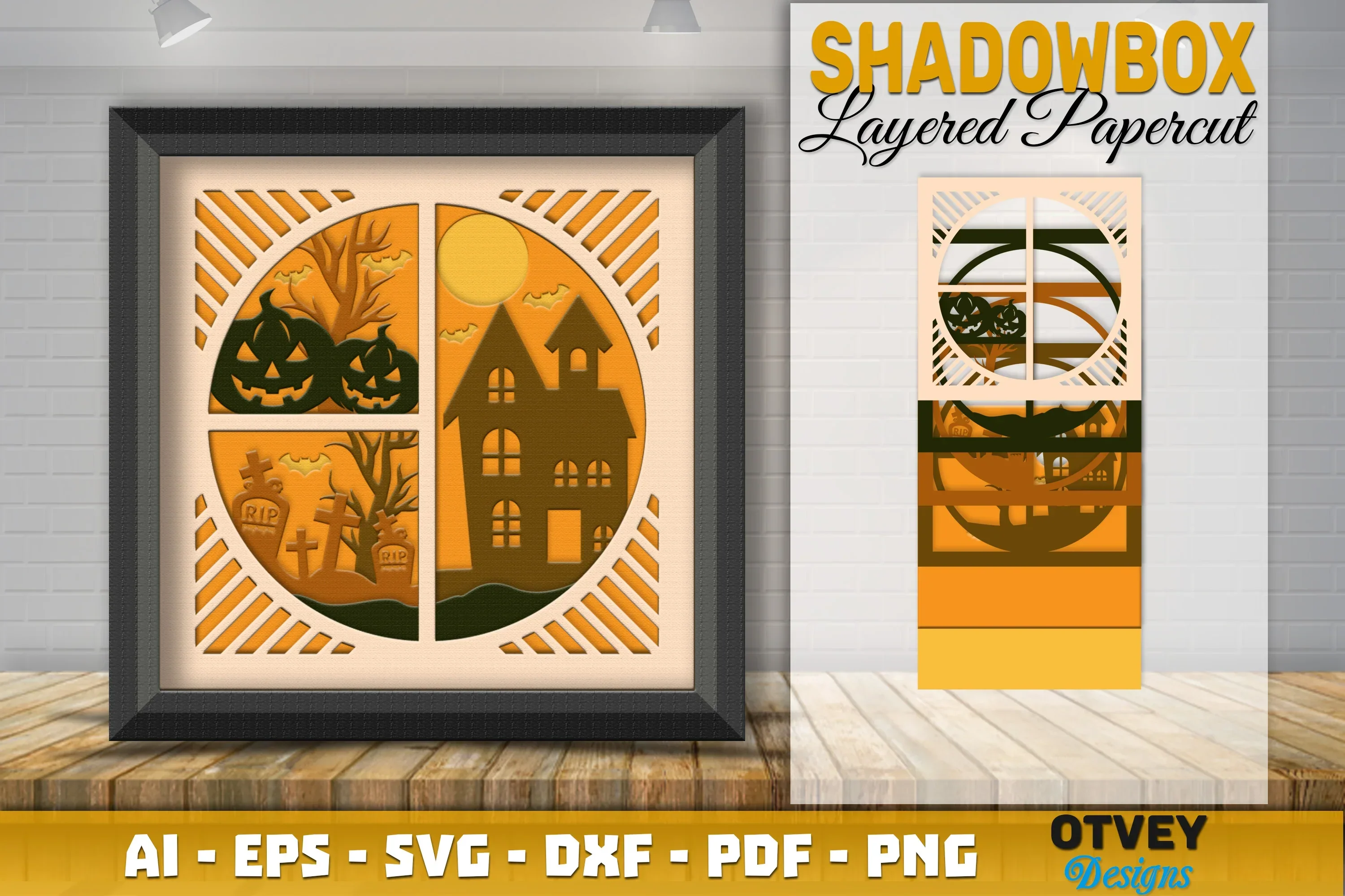 Halloween 3D Shadow Box SVG Bundle - Image 3