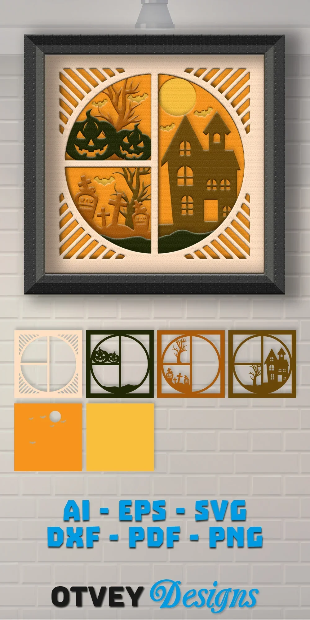 Halloween 3D Shadow Box SVG Bundle - Image 4