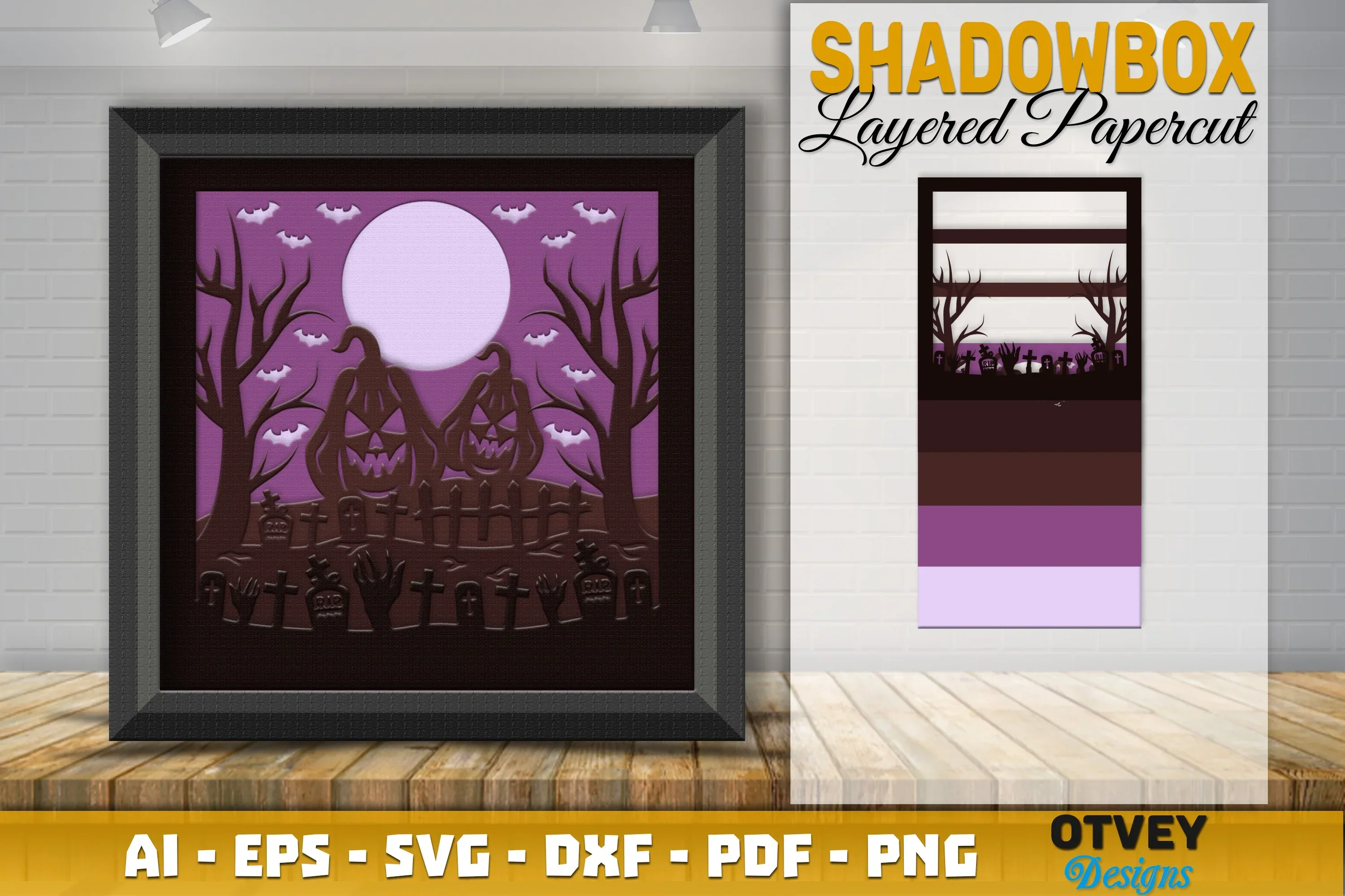 Halloween 3D Shadow Box SVG Bundle - Image 3