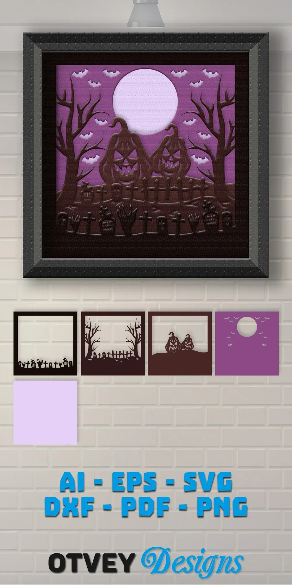 Halloween 3D Shadow Box SVG Bundle - Image 4