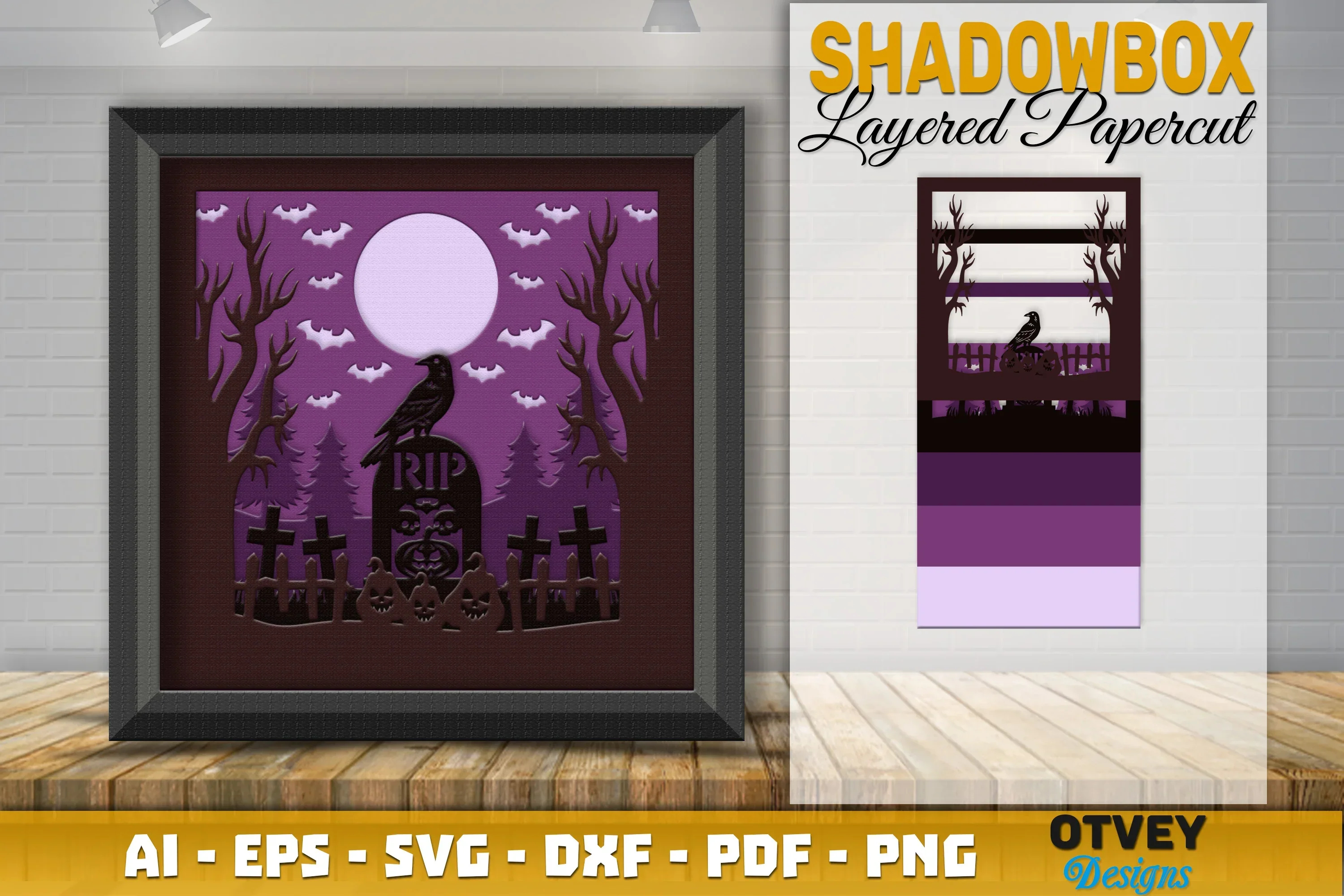Halloween 3D Shadow Box SVG Bundle - Image 3