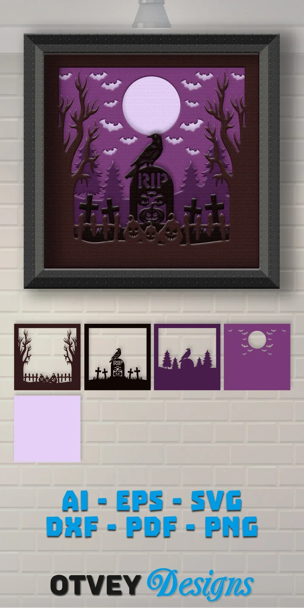 Halloween 3D Shadow Box SVG Bundle - Image 4