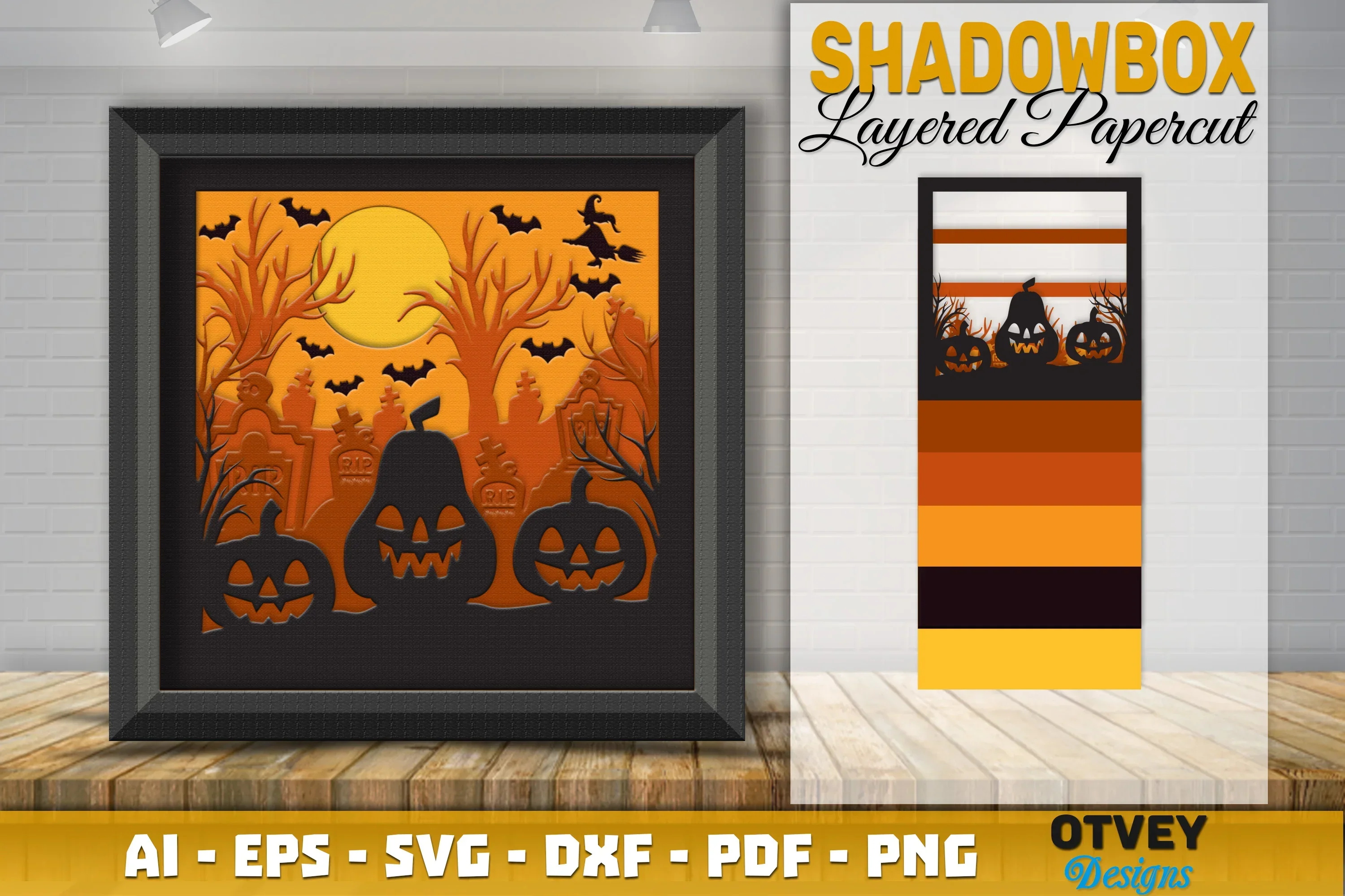 Halloween 3D Shadow Box SVG Bundle - Image 2