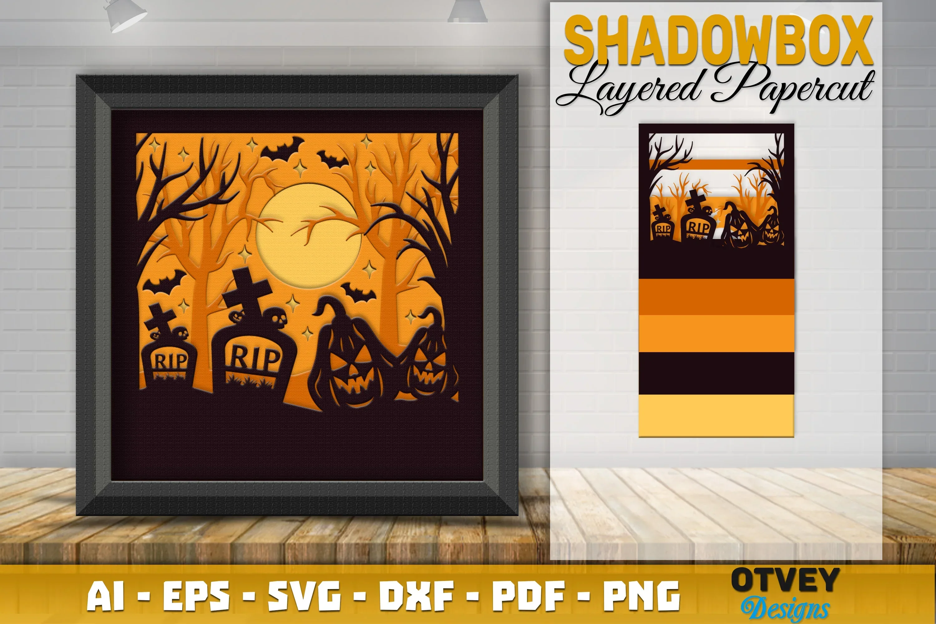 Halloween 3D Shadow Box SVG Bundle - Image 3
