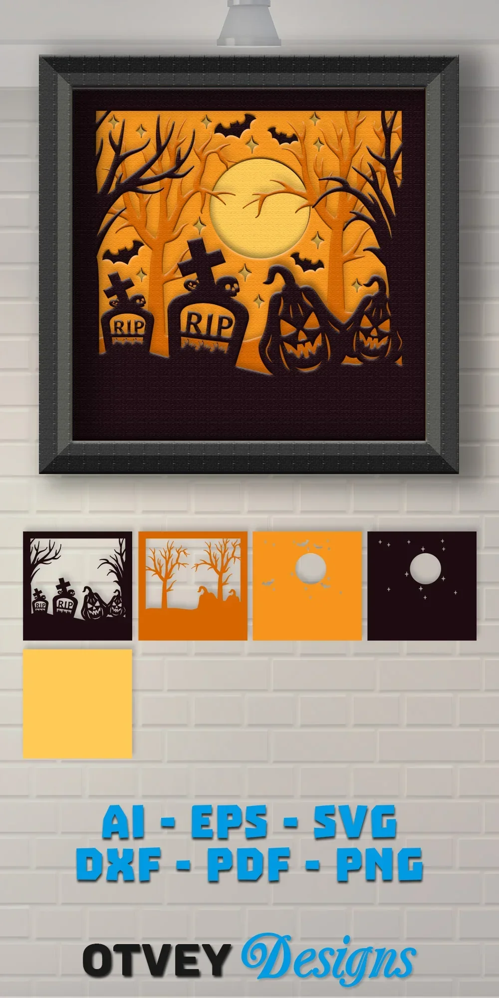 Halloween 3D Shadow Box SVG Bundle - Image 4