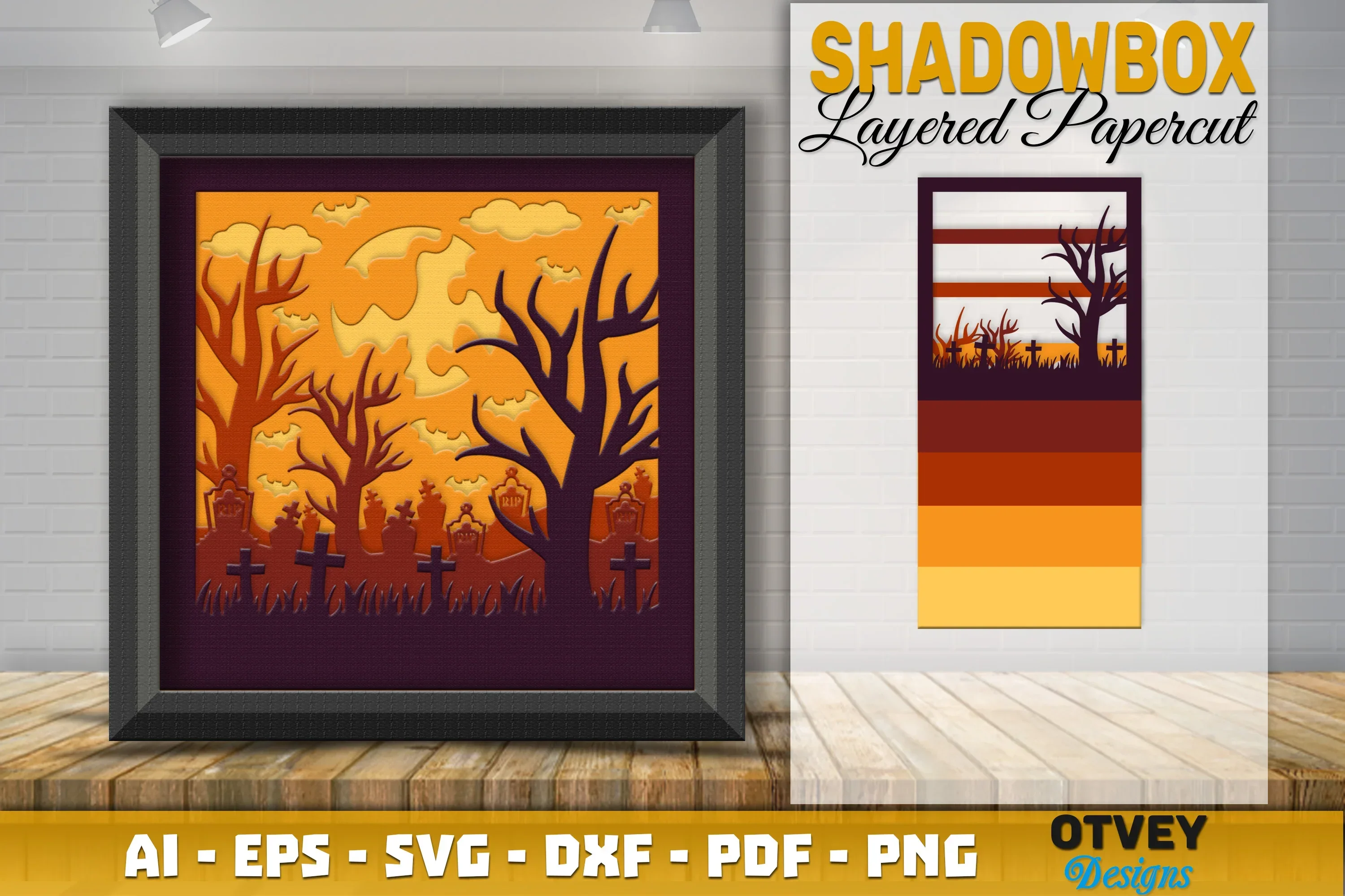 Halloween 3D Shadow Box SVG Bundle - Image 3