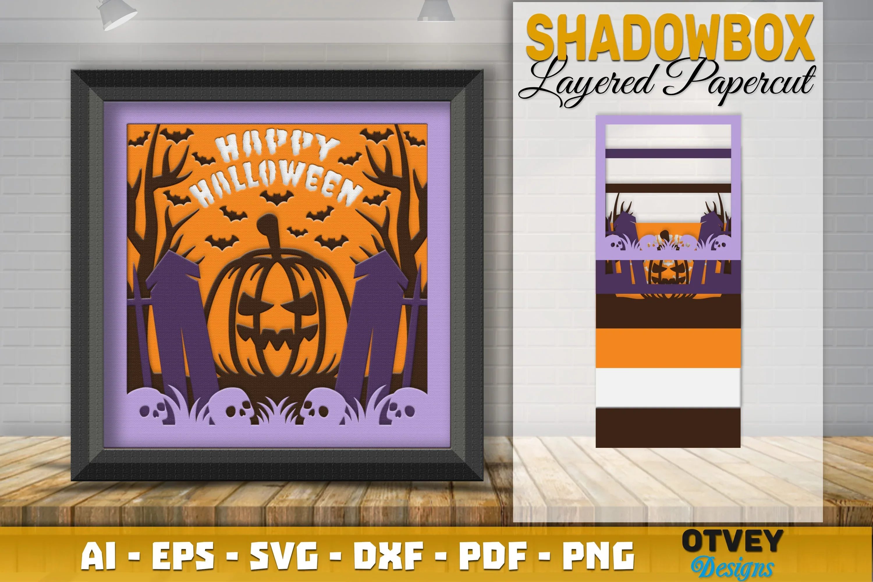 Halloween 3D Shadow Box SVG Bundle - Image 2