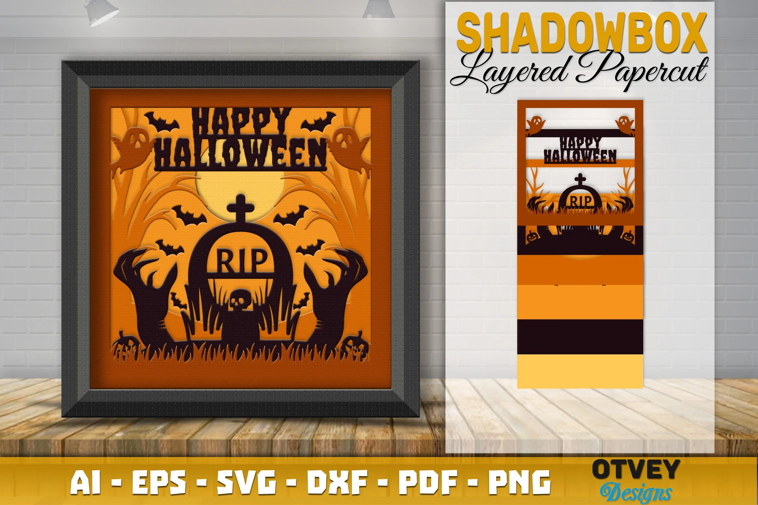 Halloween 3D Shadow Box SVG Bundle - Image 3