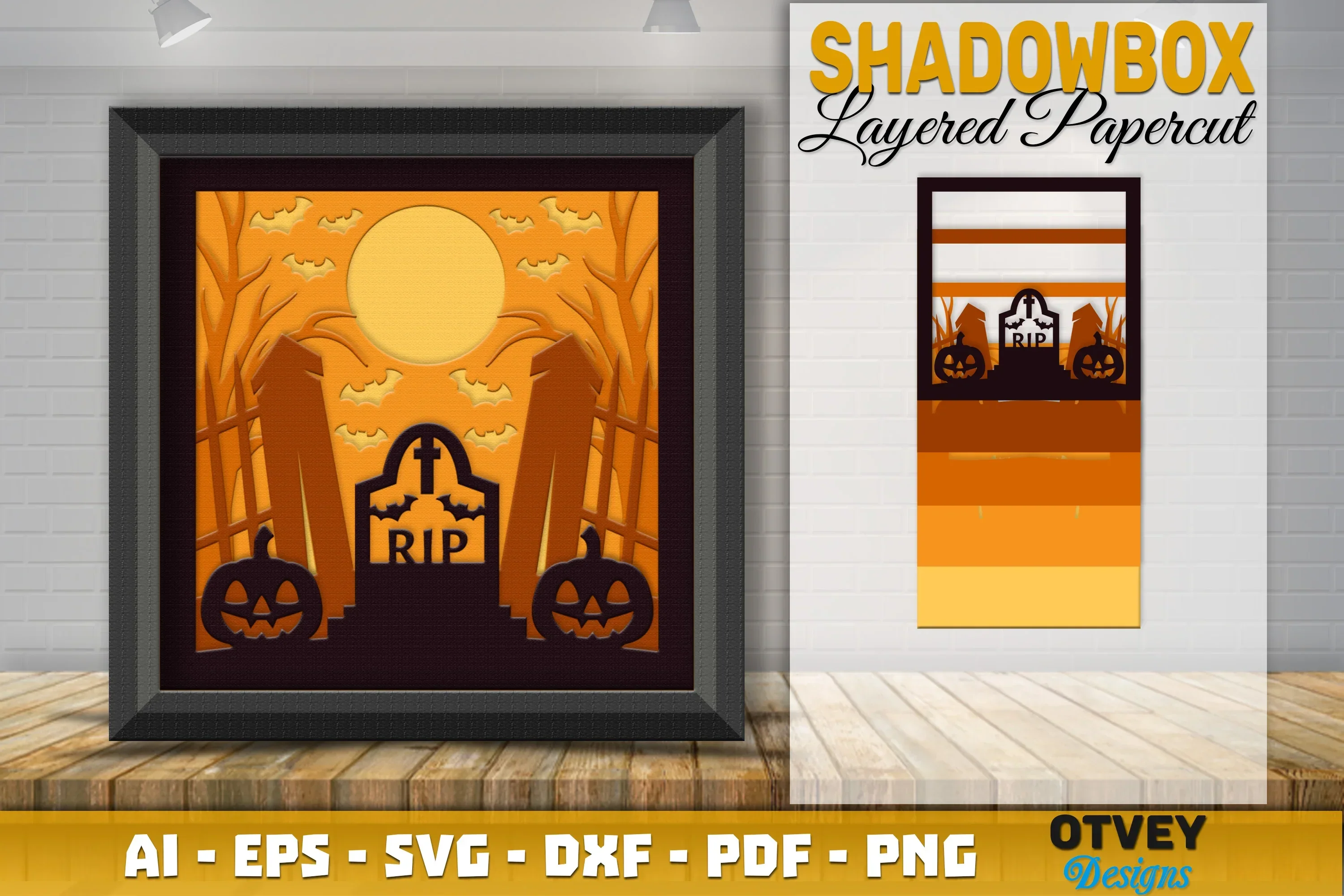 Halloween 3D Shadow Box SVG Bundle - Image 3