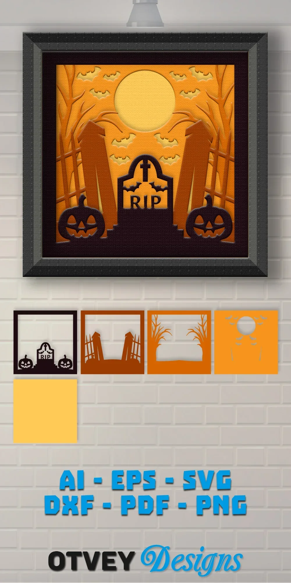 Halloween 3D Shadow Box SVG Bundle - Image 4