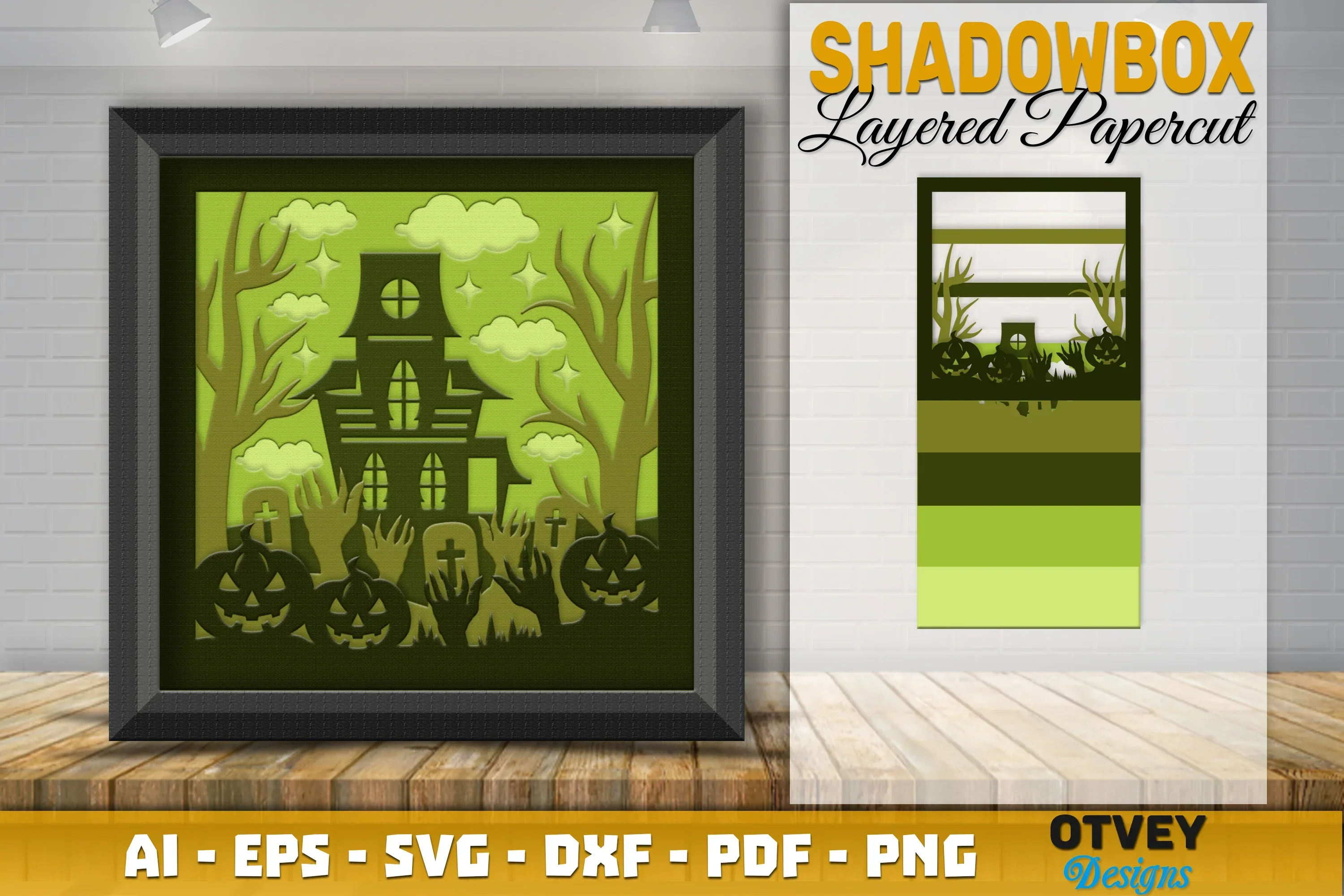 Halloween 3D Shadow Box SVG Bundle - Image 3