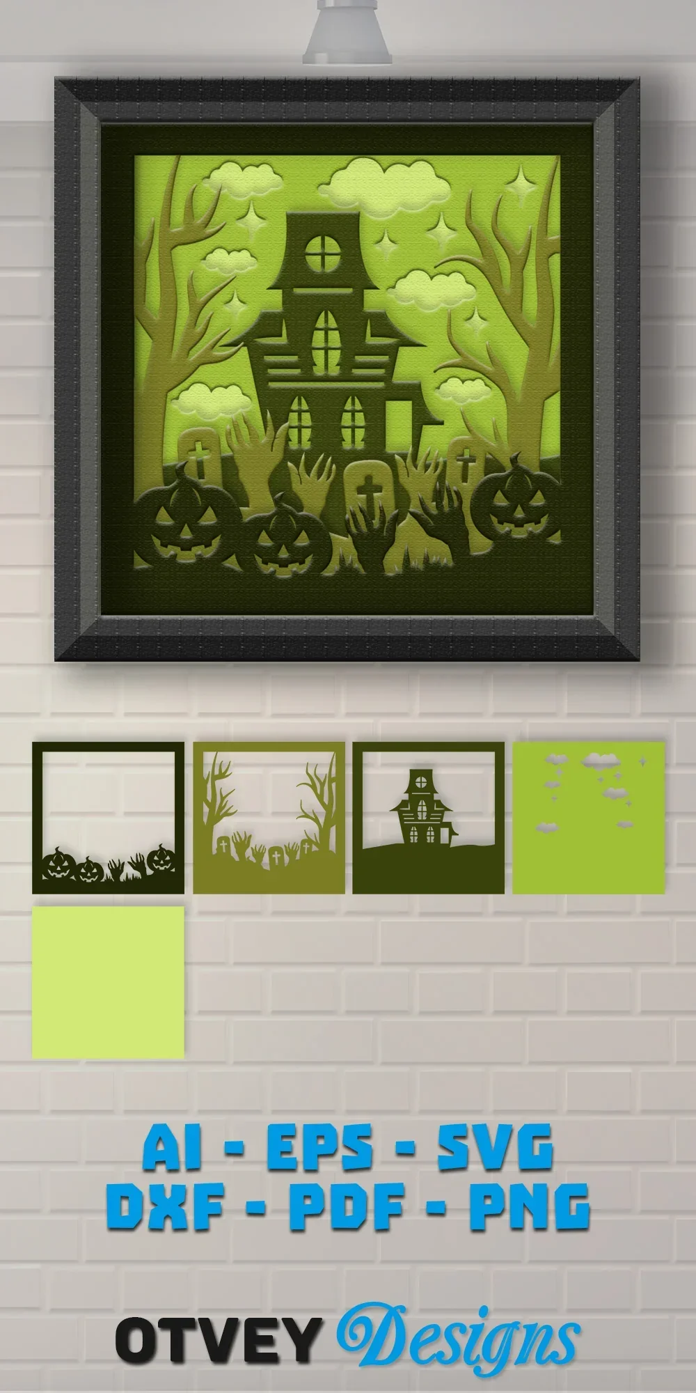 Halloween 3D Shadow Box SVG Bundle - Image 4