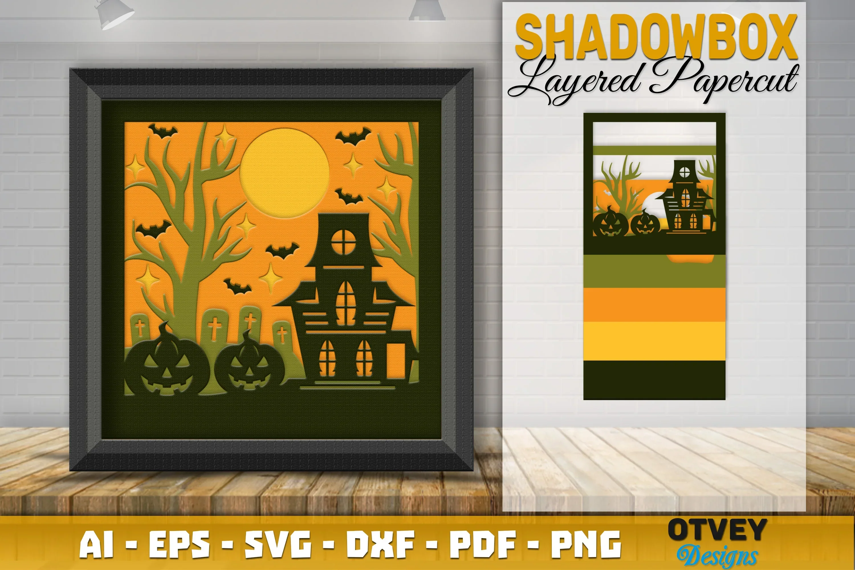 Halloween 3D Shadow Box SVG Bundle - Image 3
