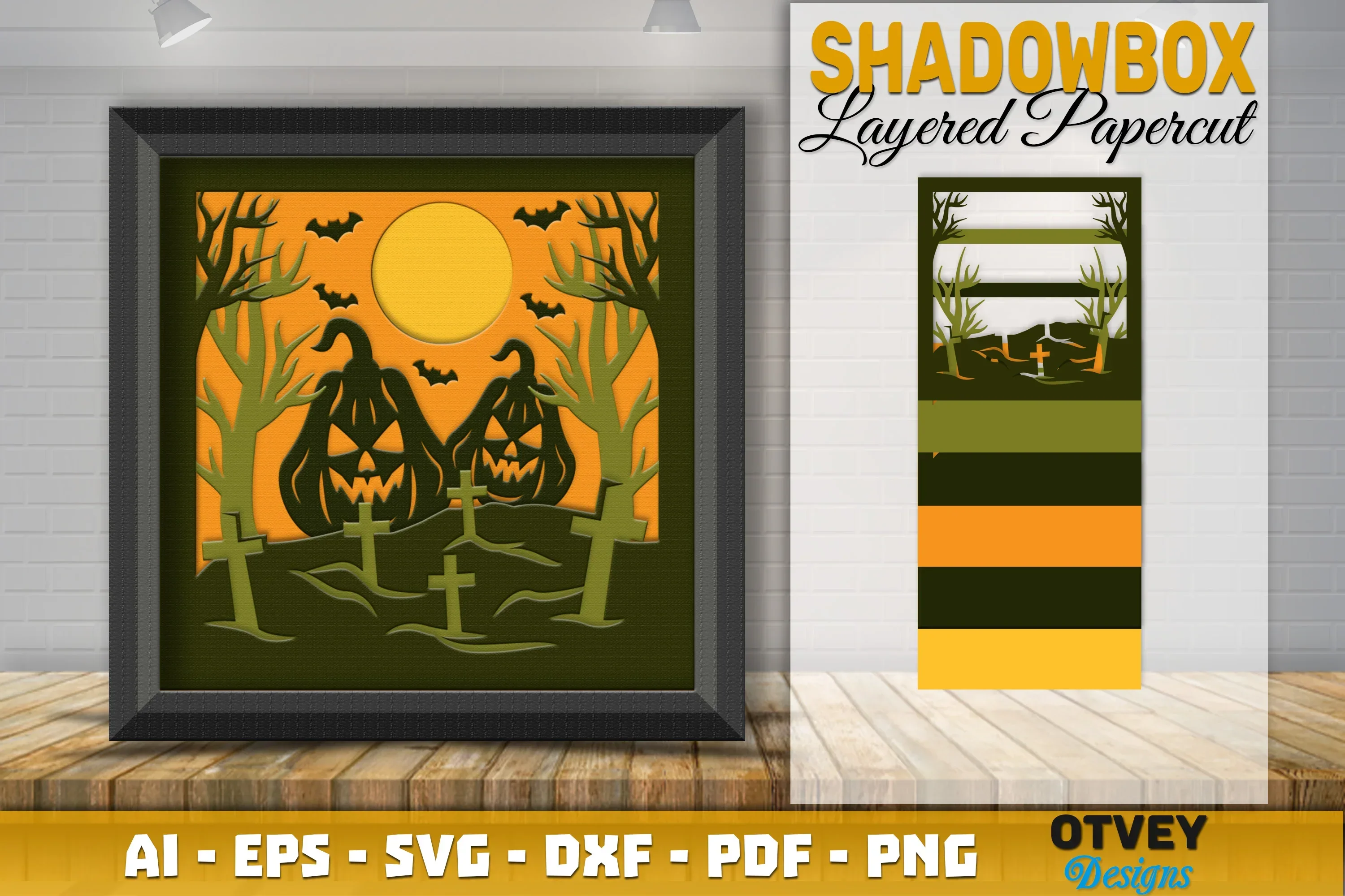 Halloween 3D Shadow Box SVG Bundle - Image 3