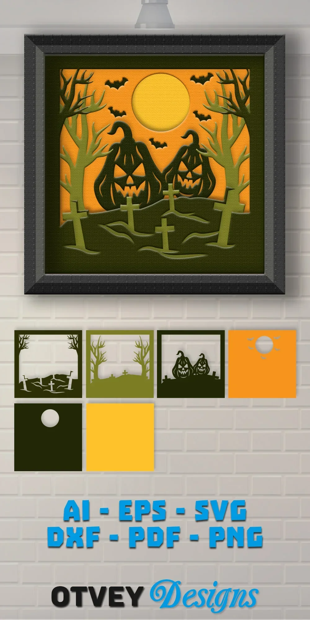 Halloween 3D Shadow Box SVG Bundle - Image 4