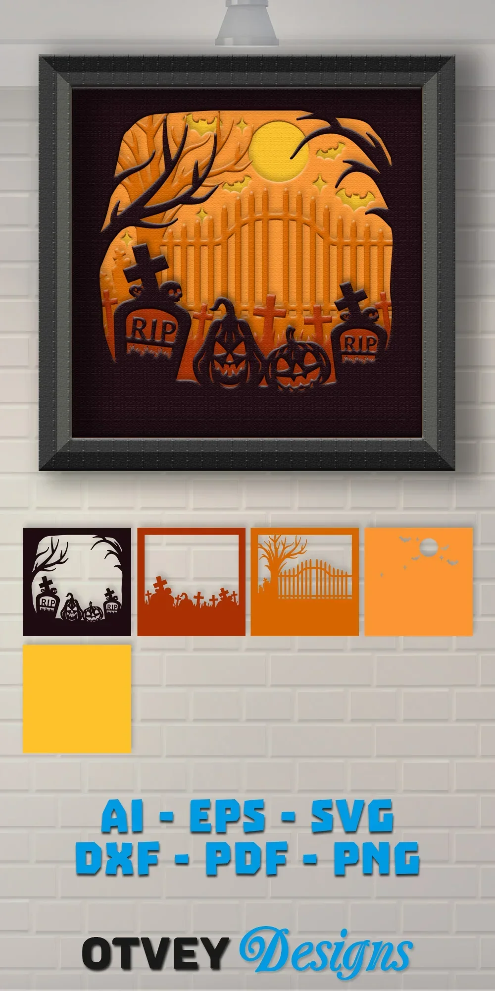 Halloween 3D Shadow Box SVG Bundle - Image 4