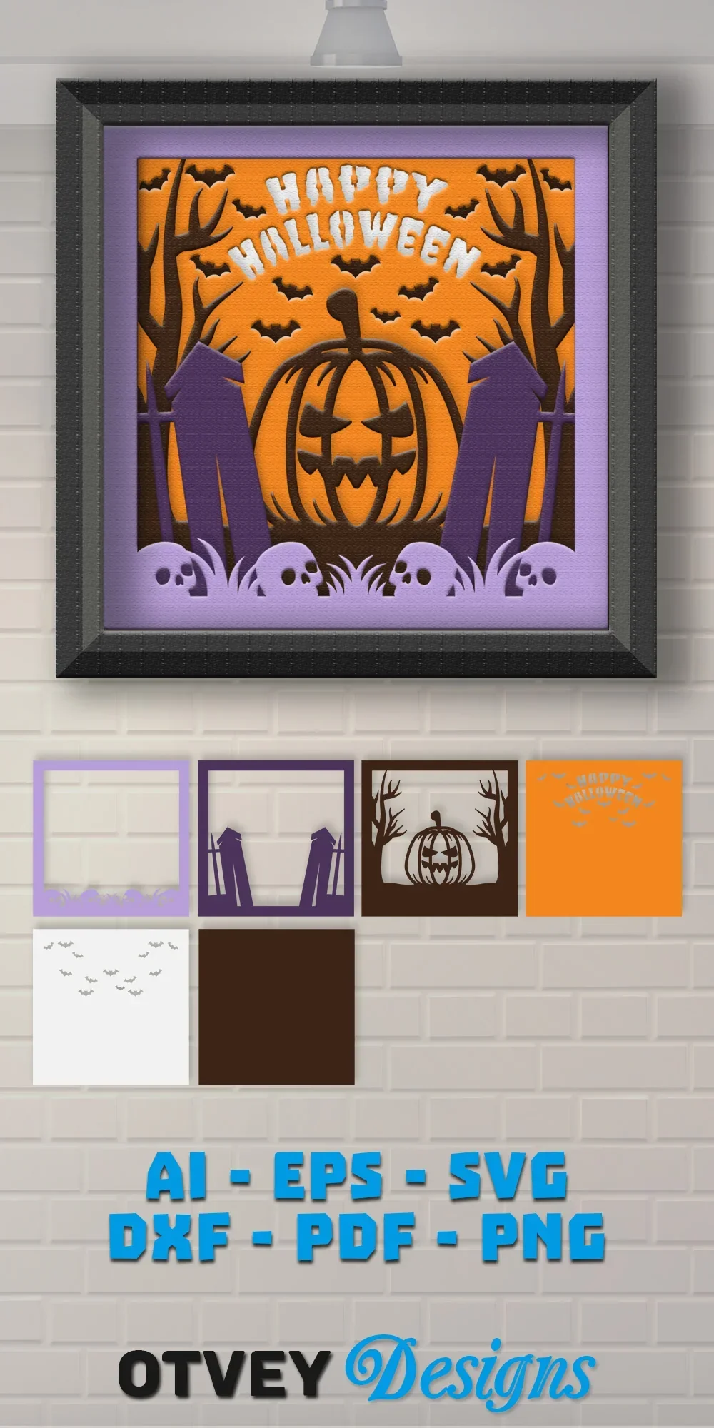 Halloween 3D Shadow Box SVG Bundle - Image 4