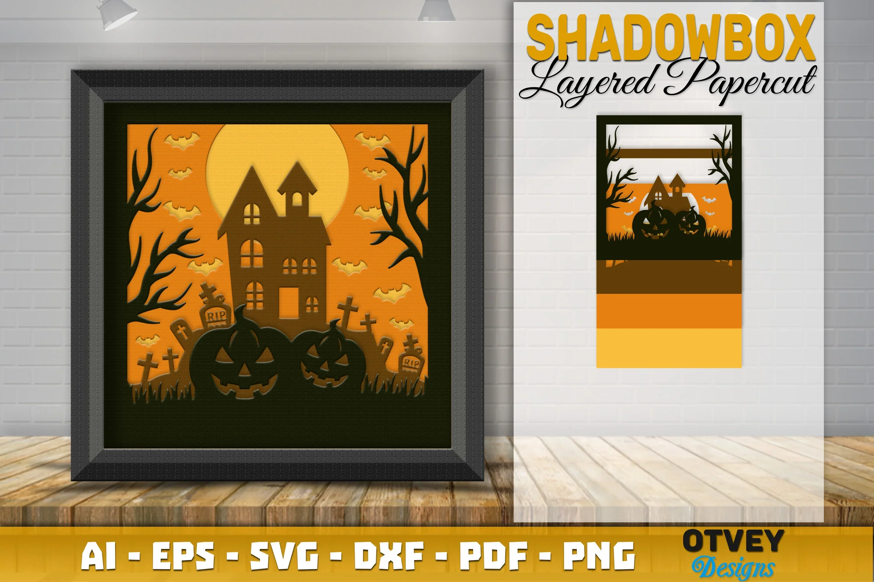 Halloween 3D Shadow Box SVG Bundle - Image 2