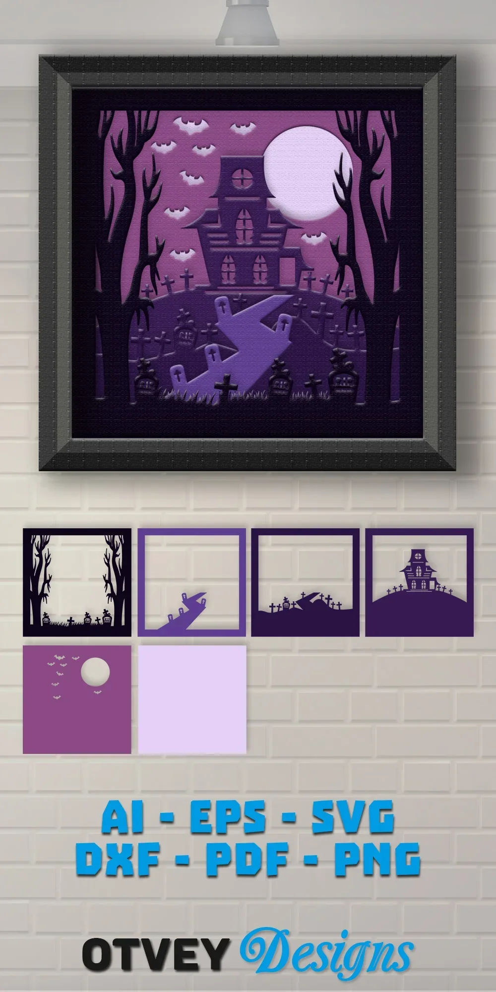 Halloween 3D Shadow Box SVG Bundle - Image 4