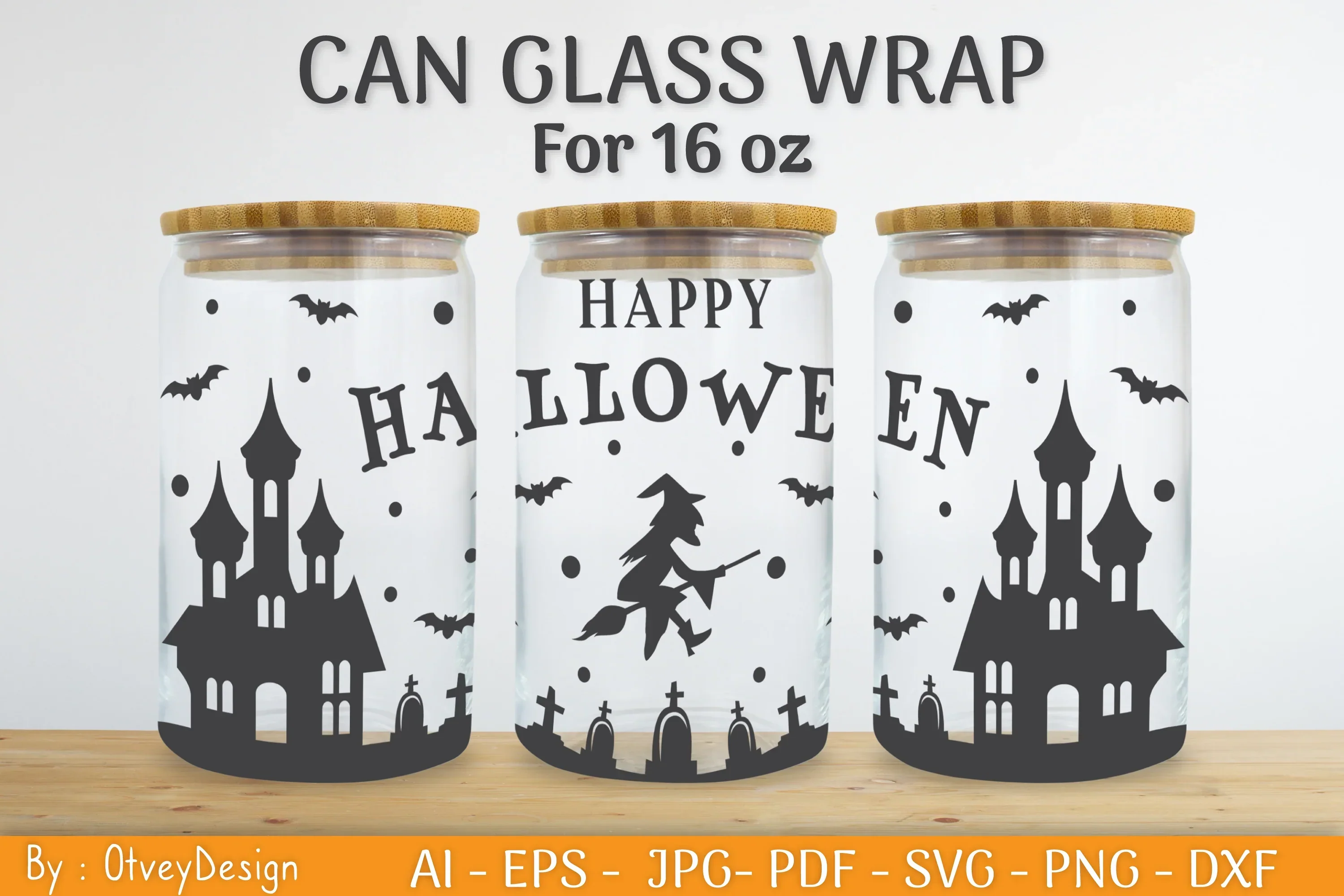 Halloween Can Glass SVG Bundle - Image 2