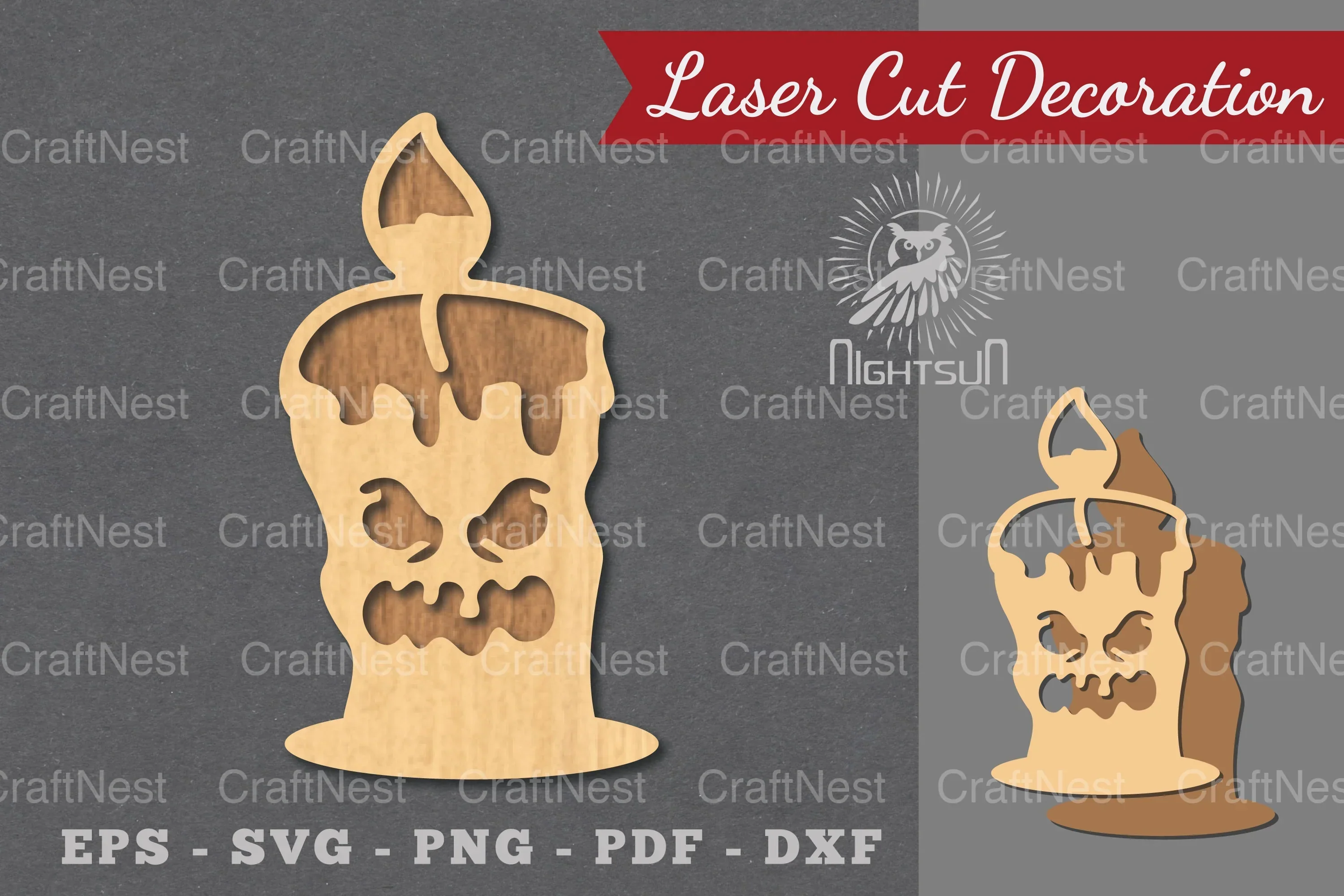 Halloween Candle Laser Cut Decoration Bundle