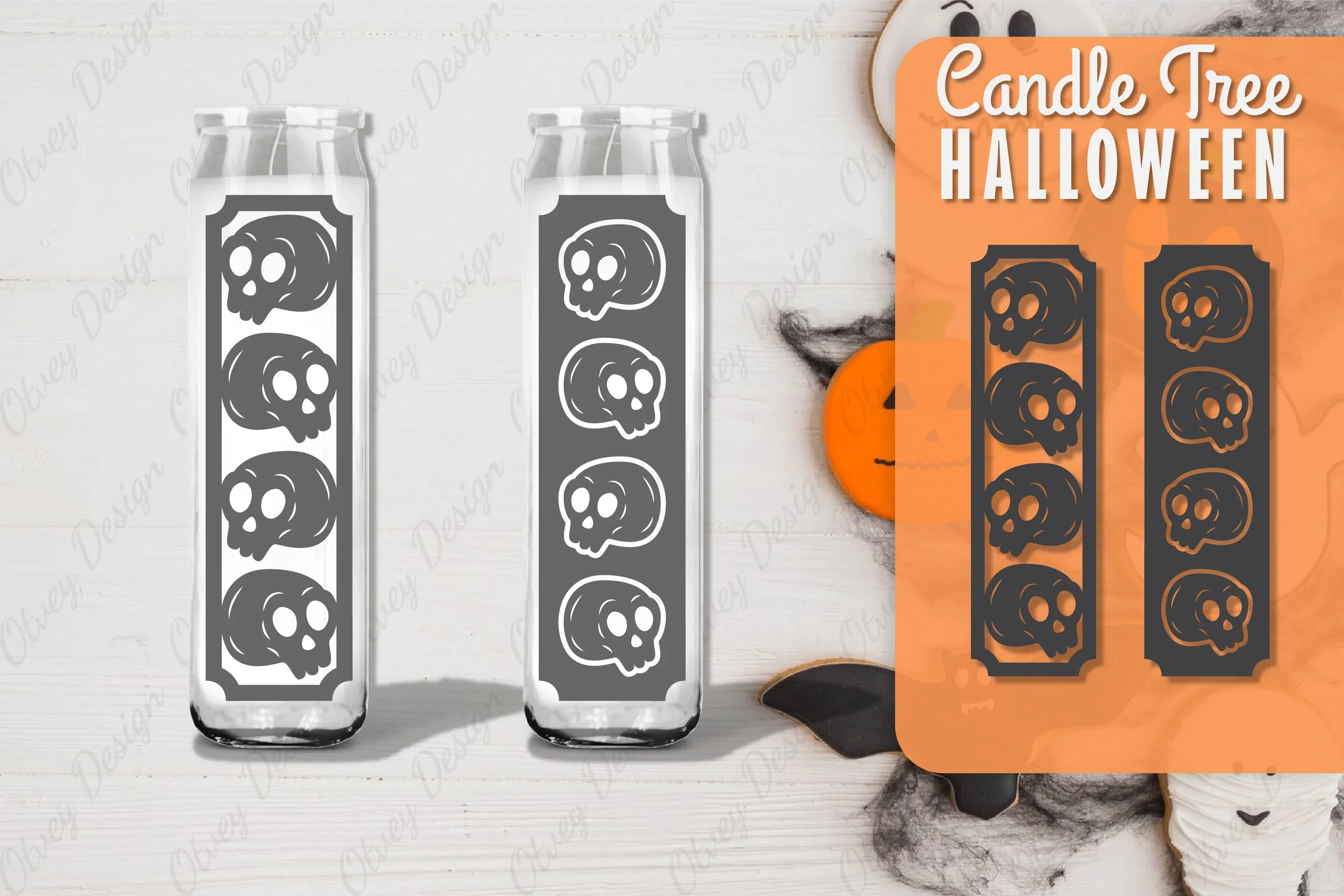 Halloween Candle Tree Design SVG Bundle