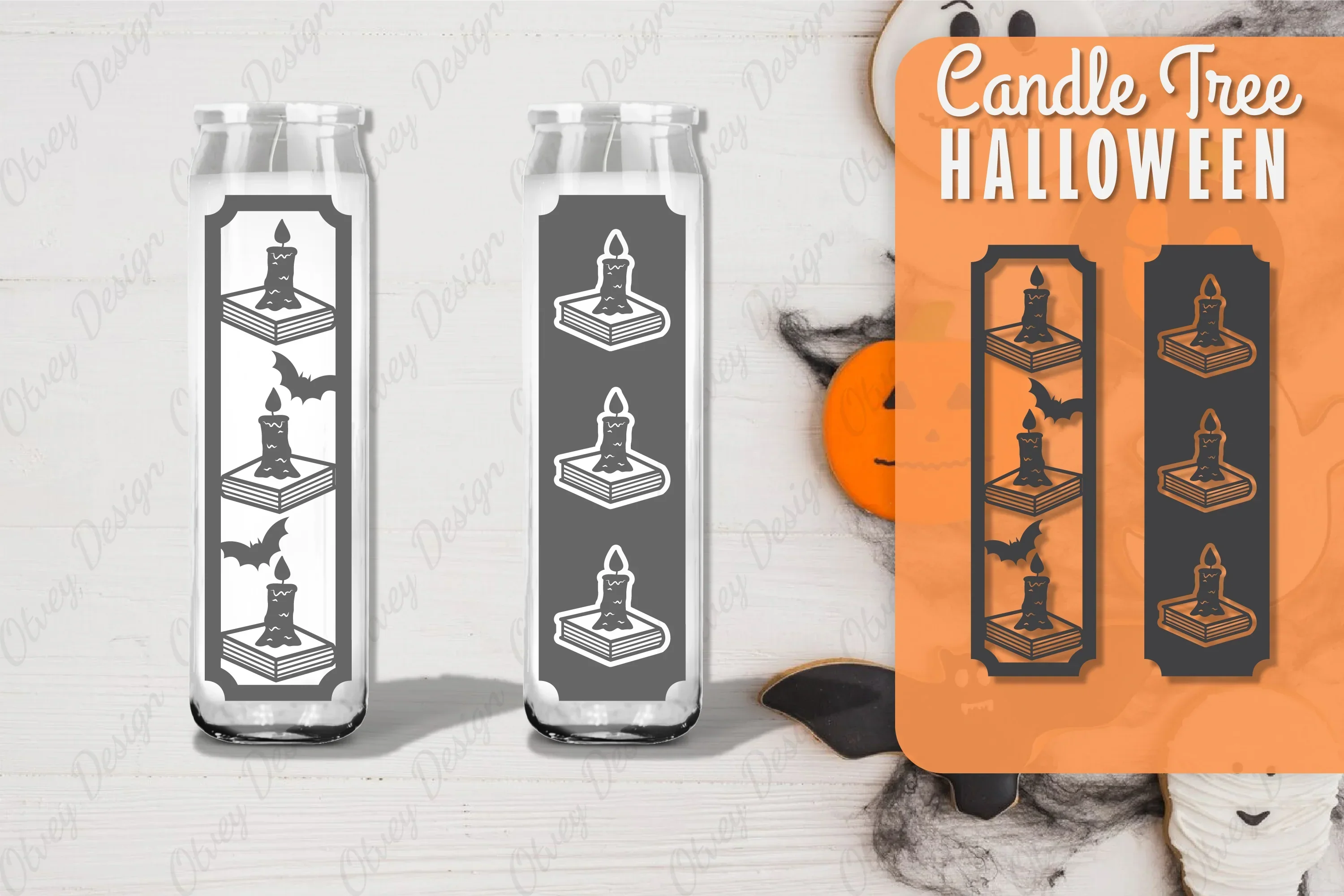 Halloween Candle Tree Design SVG Bundle
