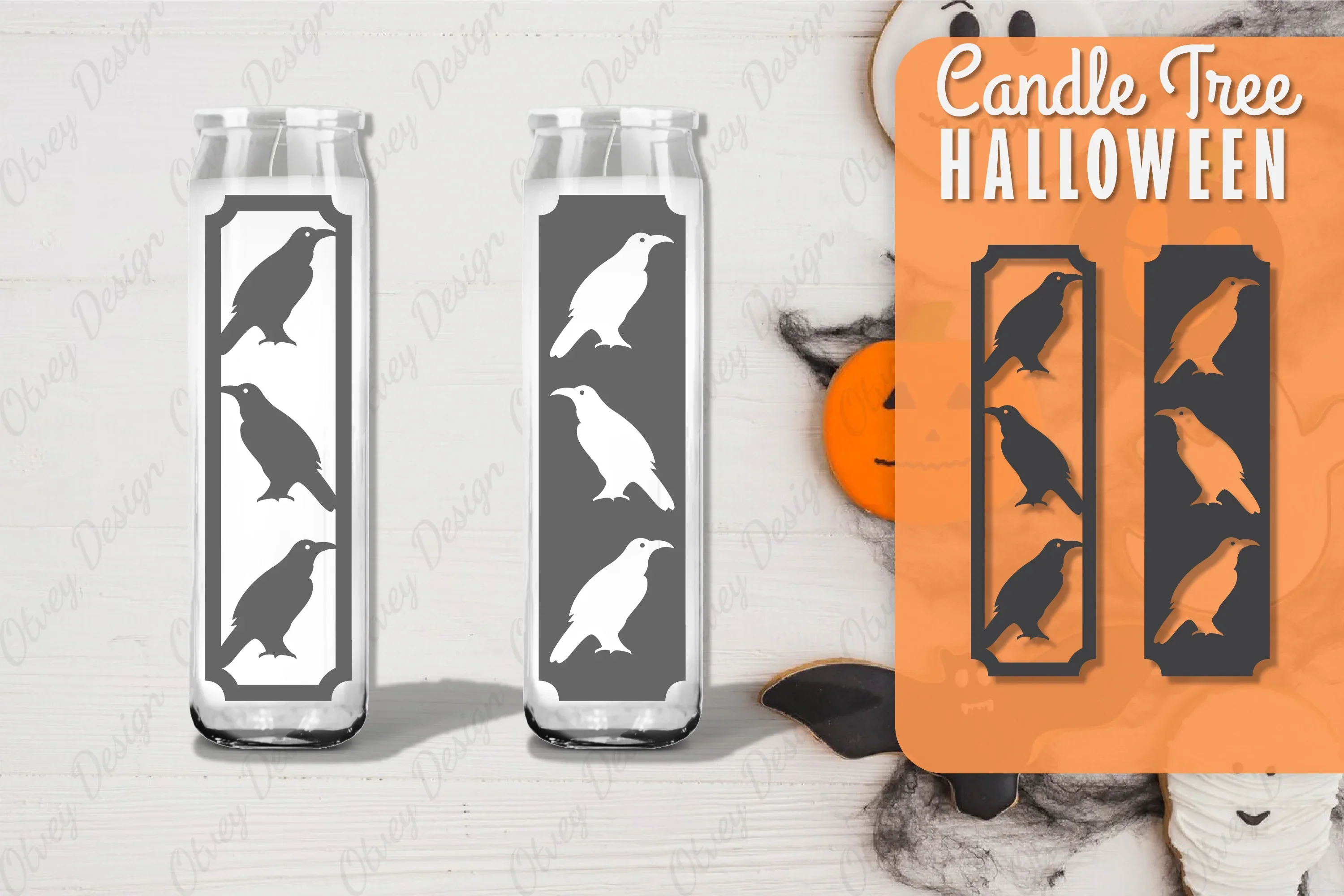 Halloween Candle Tree Design SVG Bundle