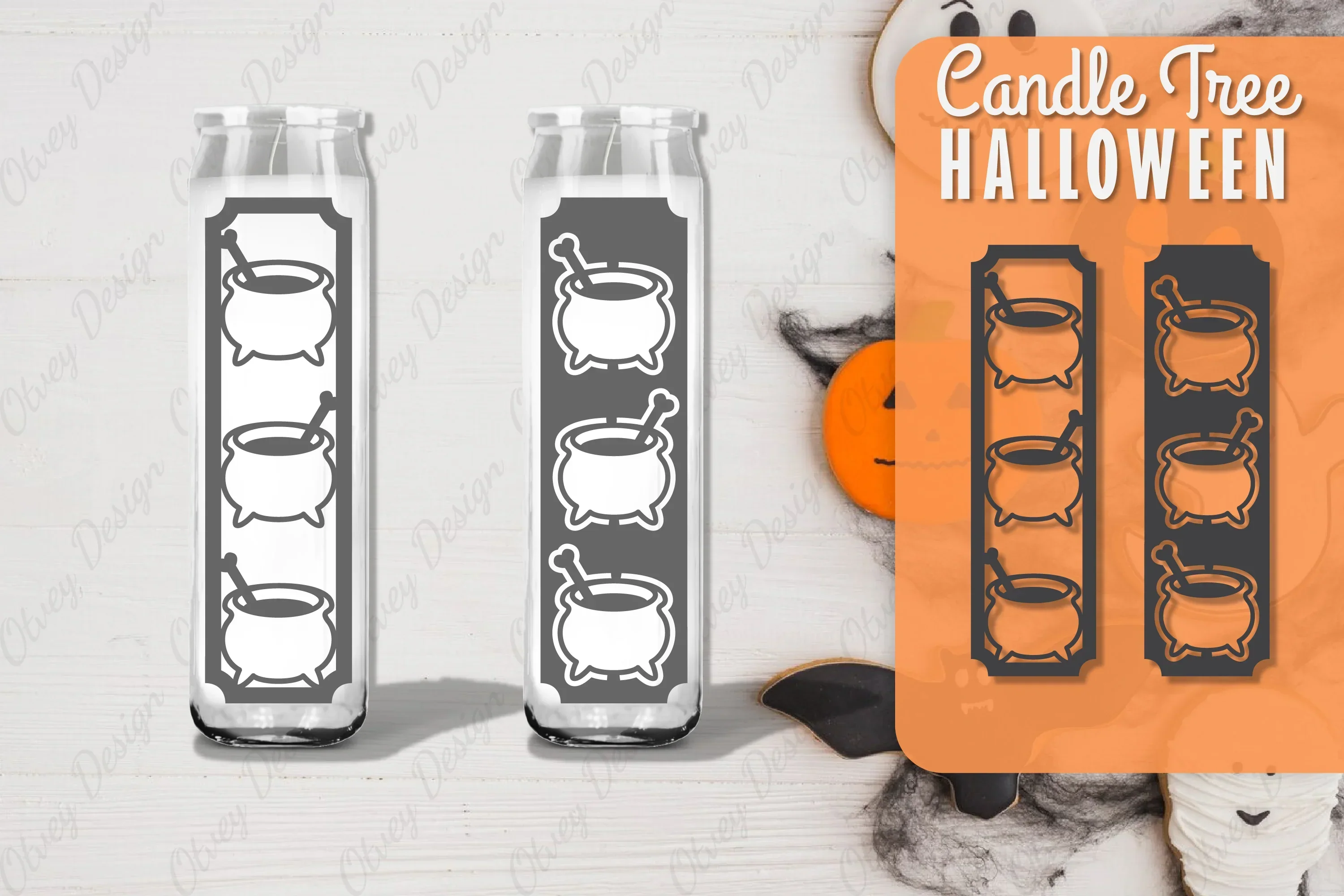 Halloween Candle Tree Design SVG Bundle