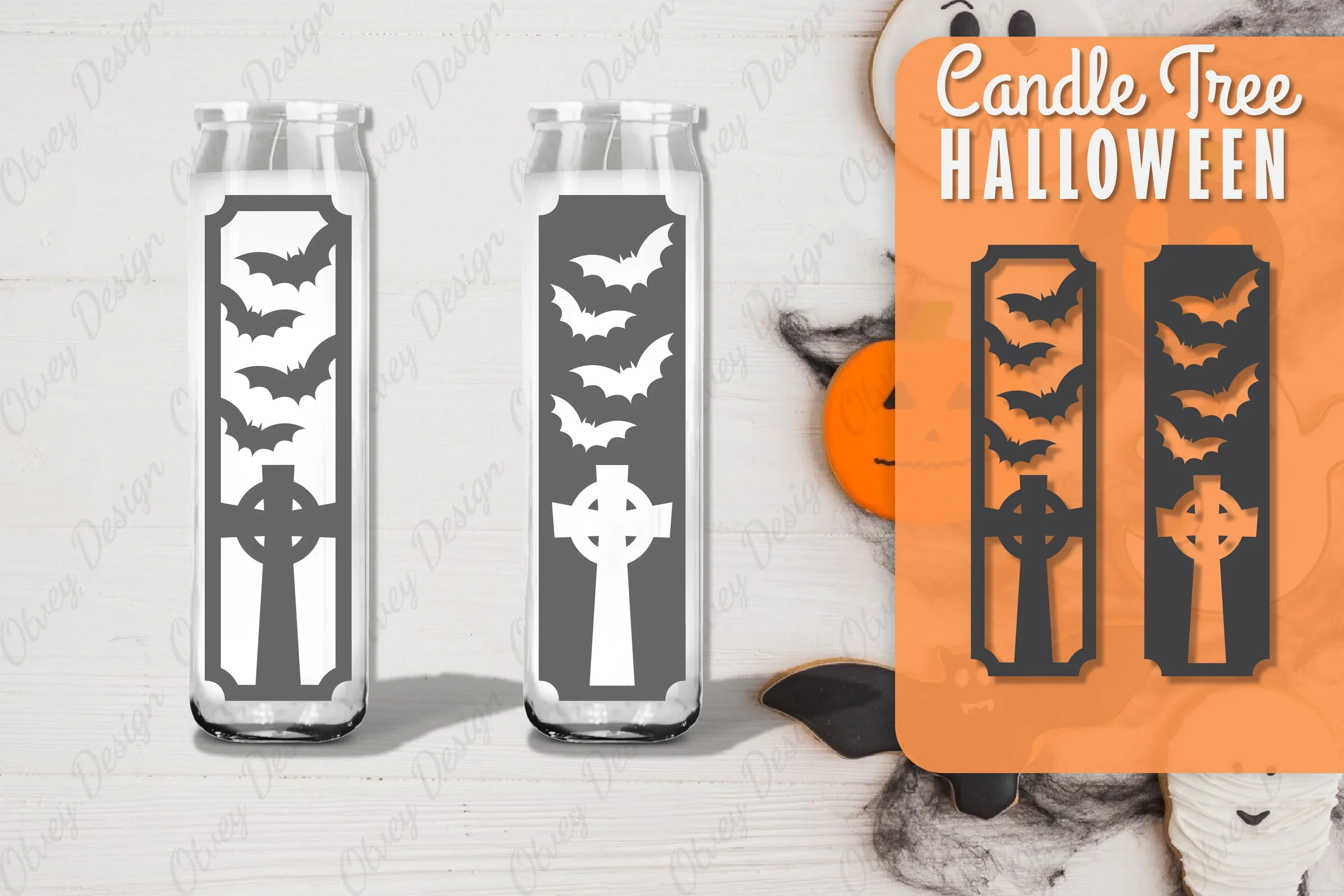 Halloween Candle Tree Design SVG Bundle