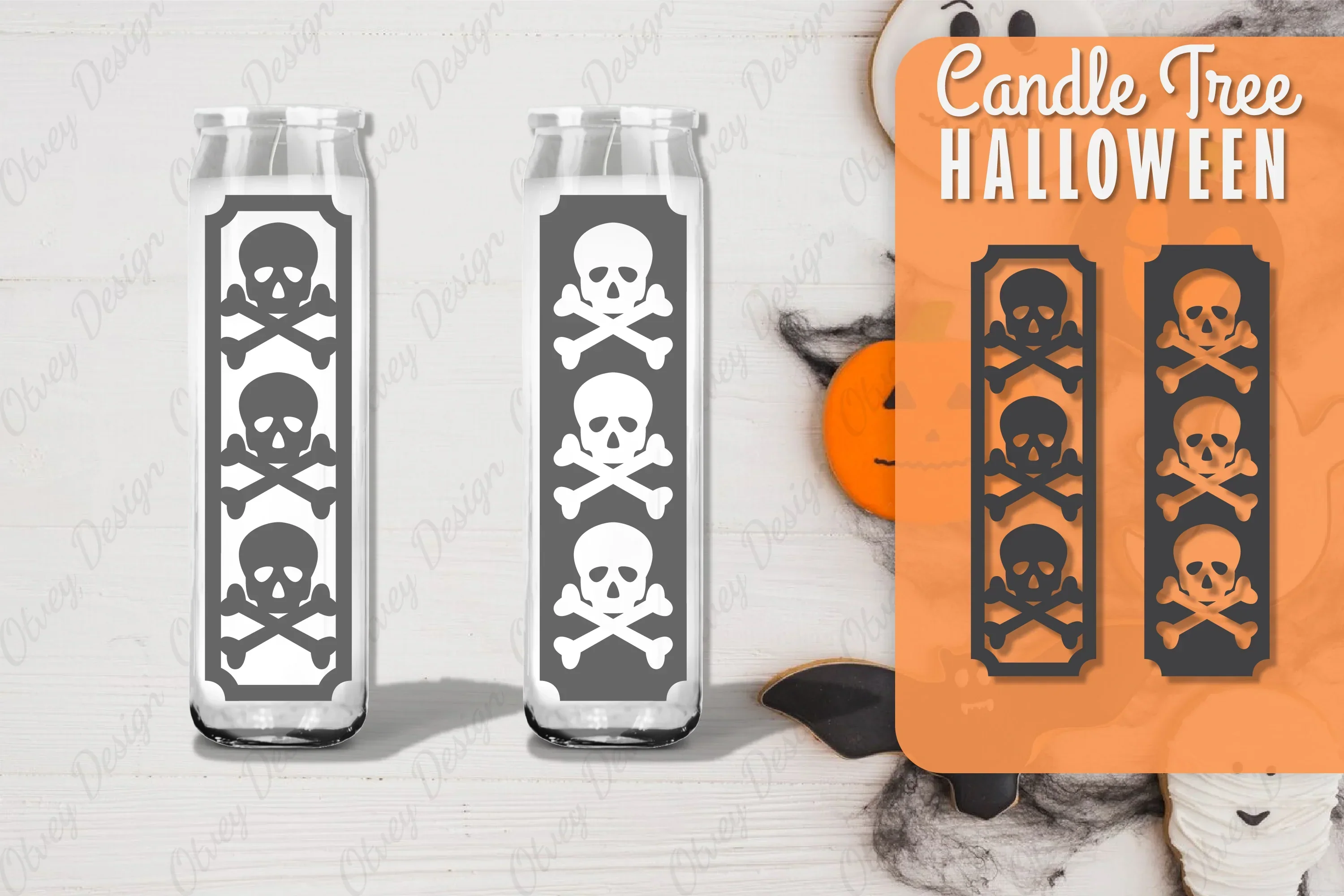 Halloween Candle Tree Design SVG Bundle