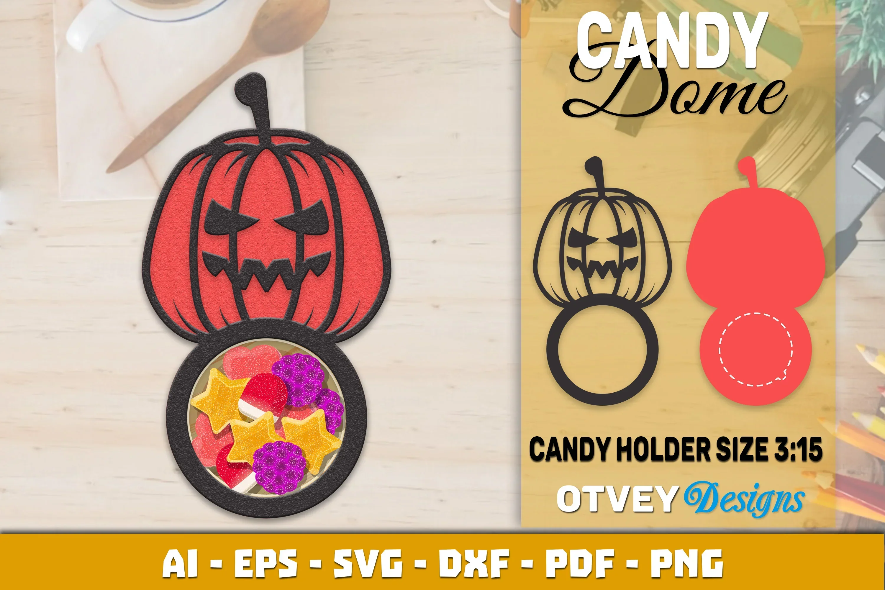 Halloween Candy Dome Designs SVG Bundle