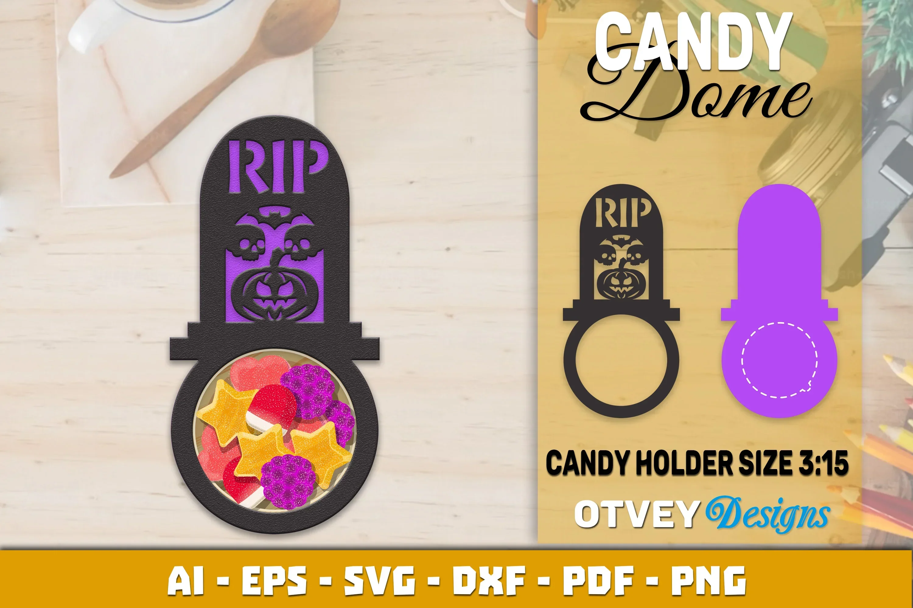 Halloween Candy Dome Designs SVG Bundle