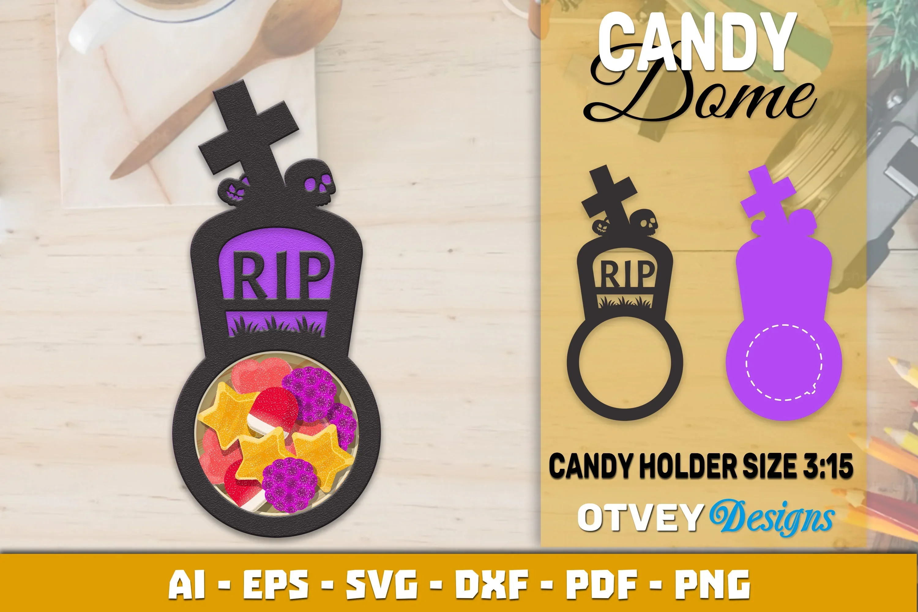Halloween Candy Dome Designs SVG Bundle