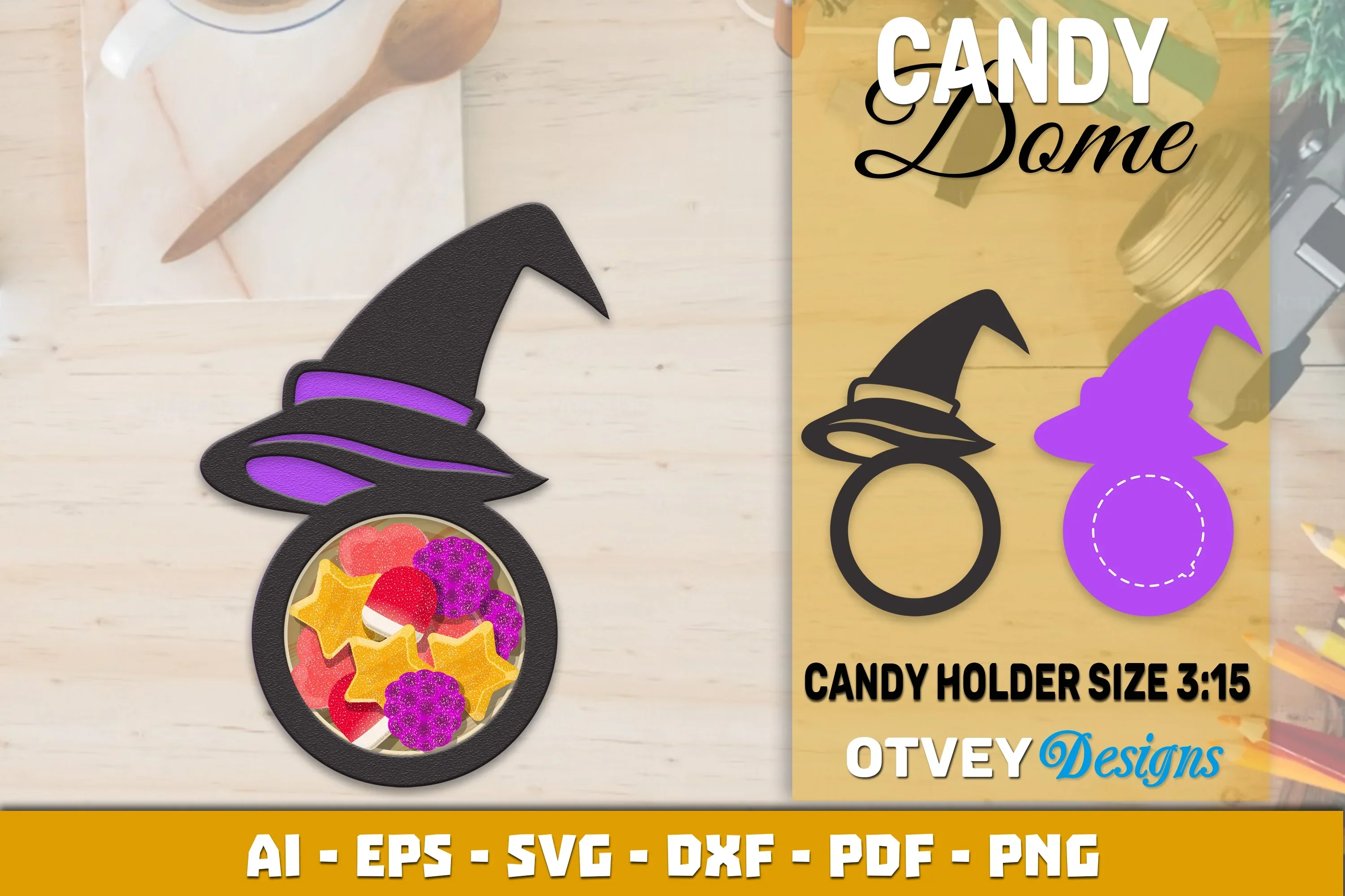 Halloween Candy Dome Designs SVG Bundle