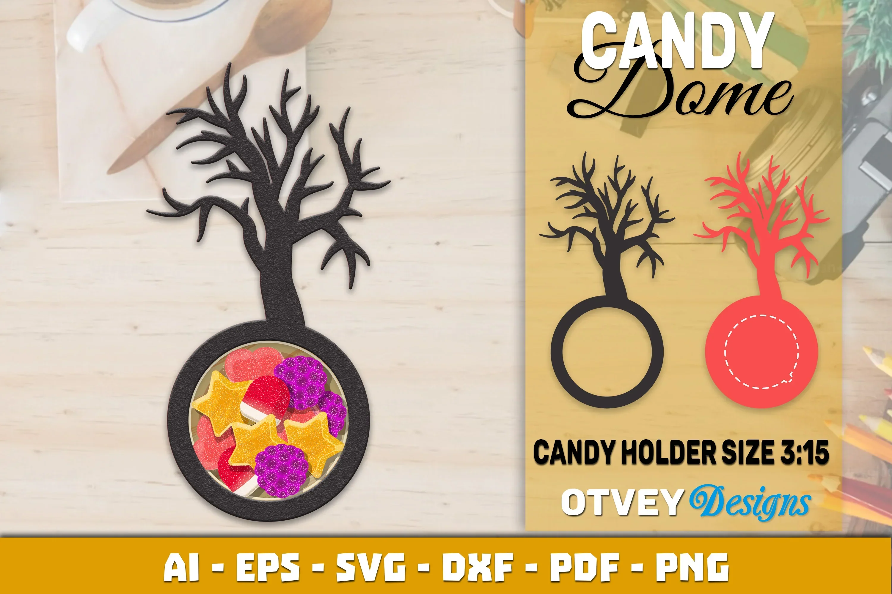 Halloween Candy Dome Designs SVG Bundle