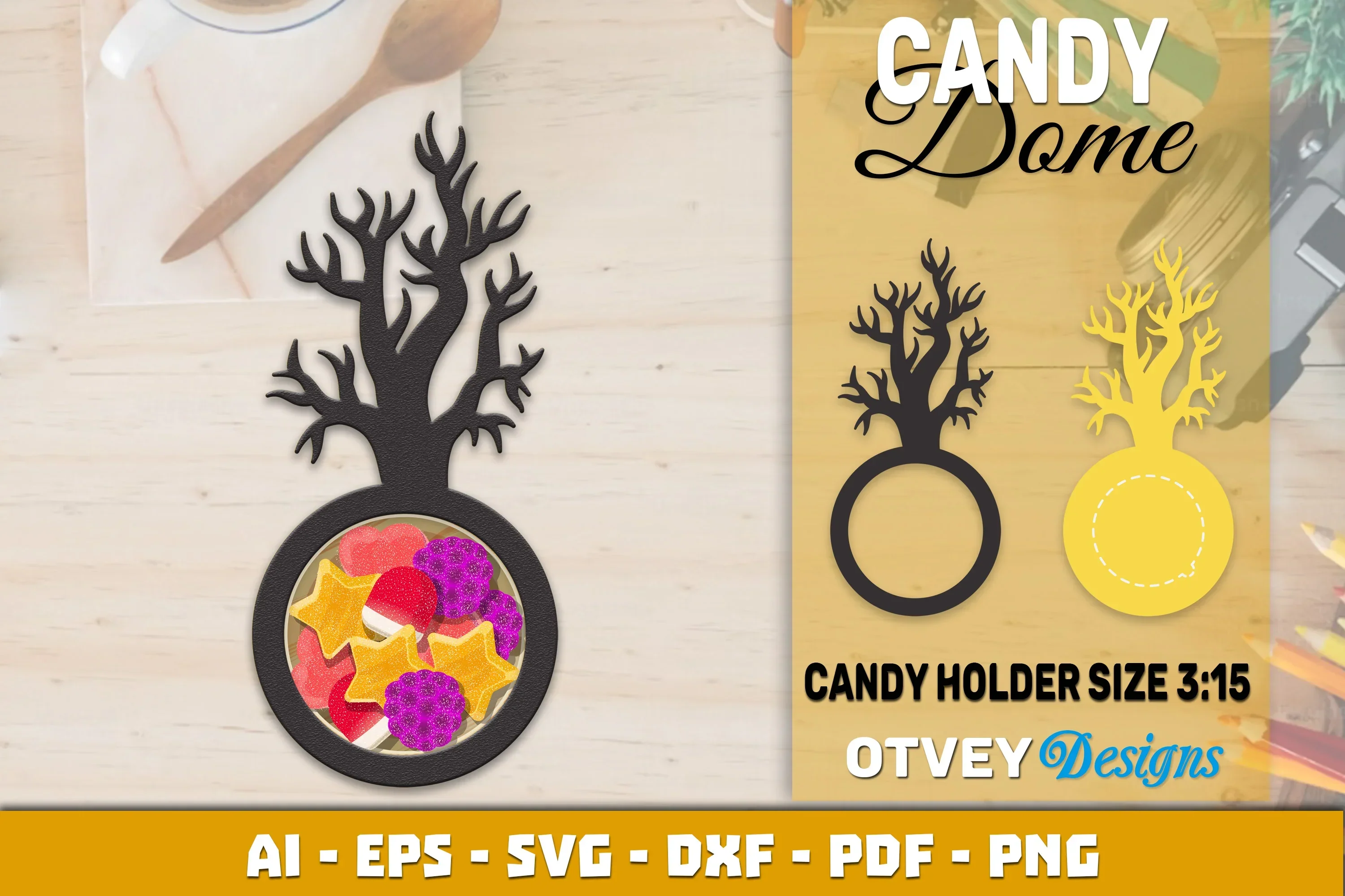 Halloween Candy Dome Designs SVG Bundle