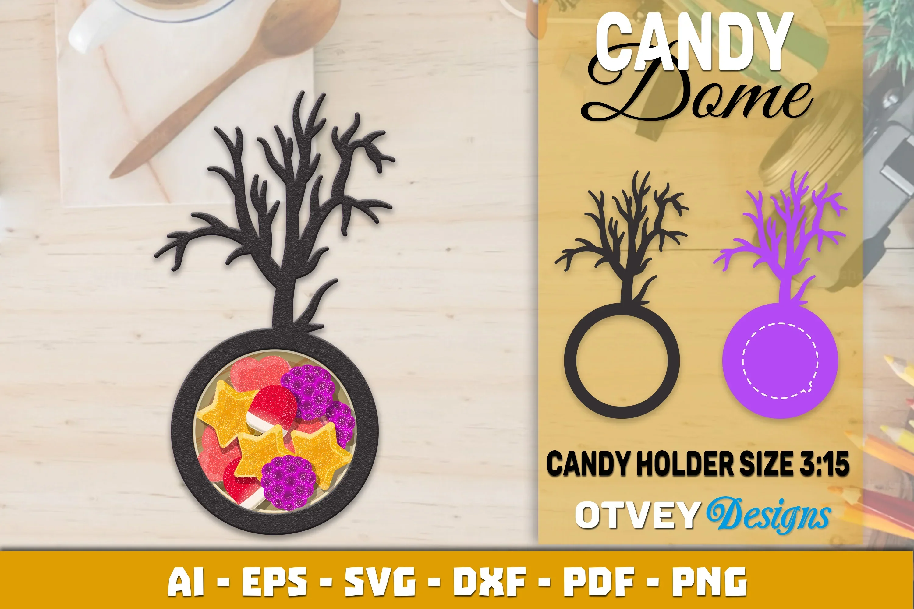 Halloween Candy Dome Designs SVG Bundle