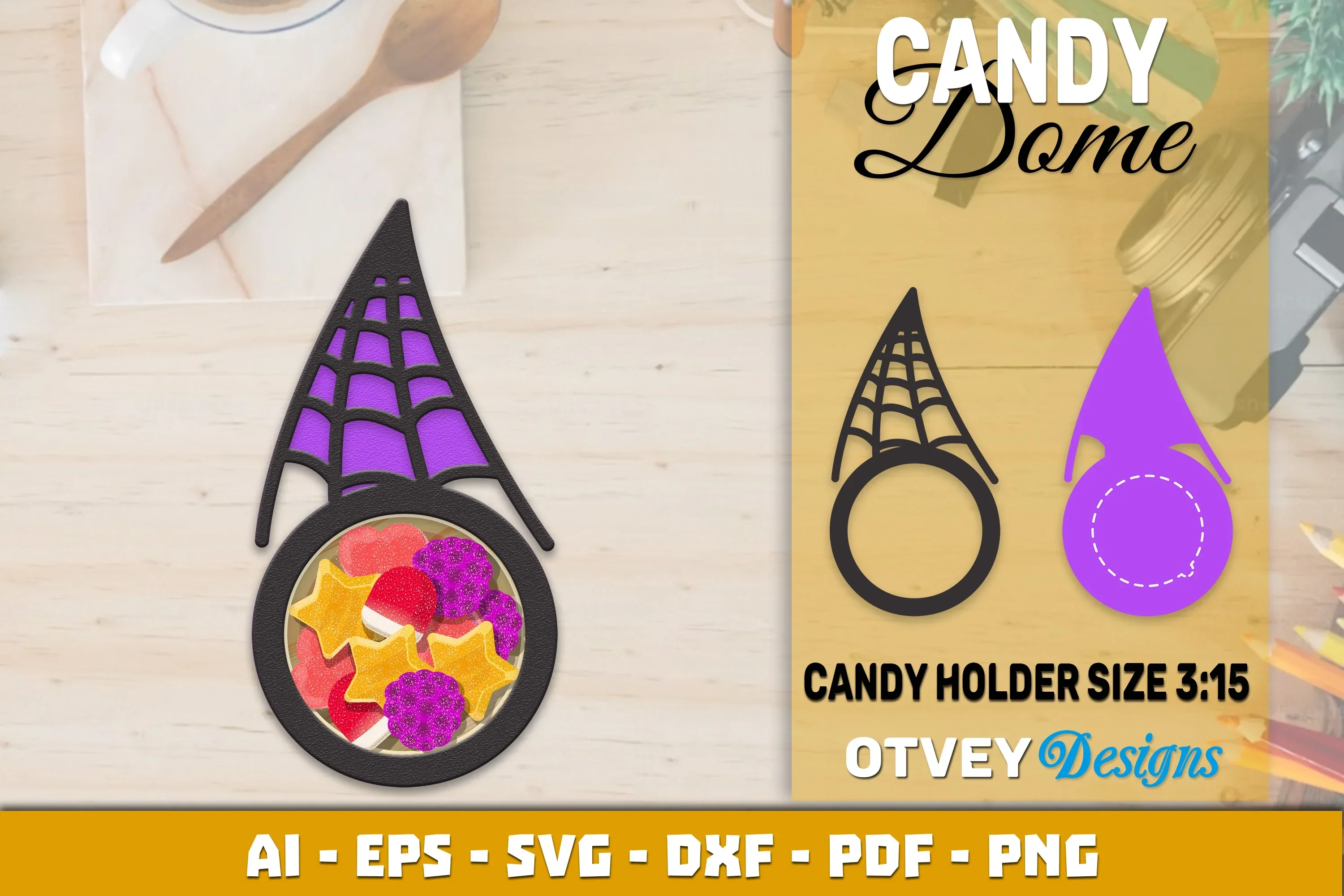 Halloween Candy Dome Designs SVG Bundle