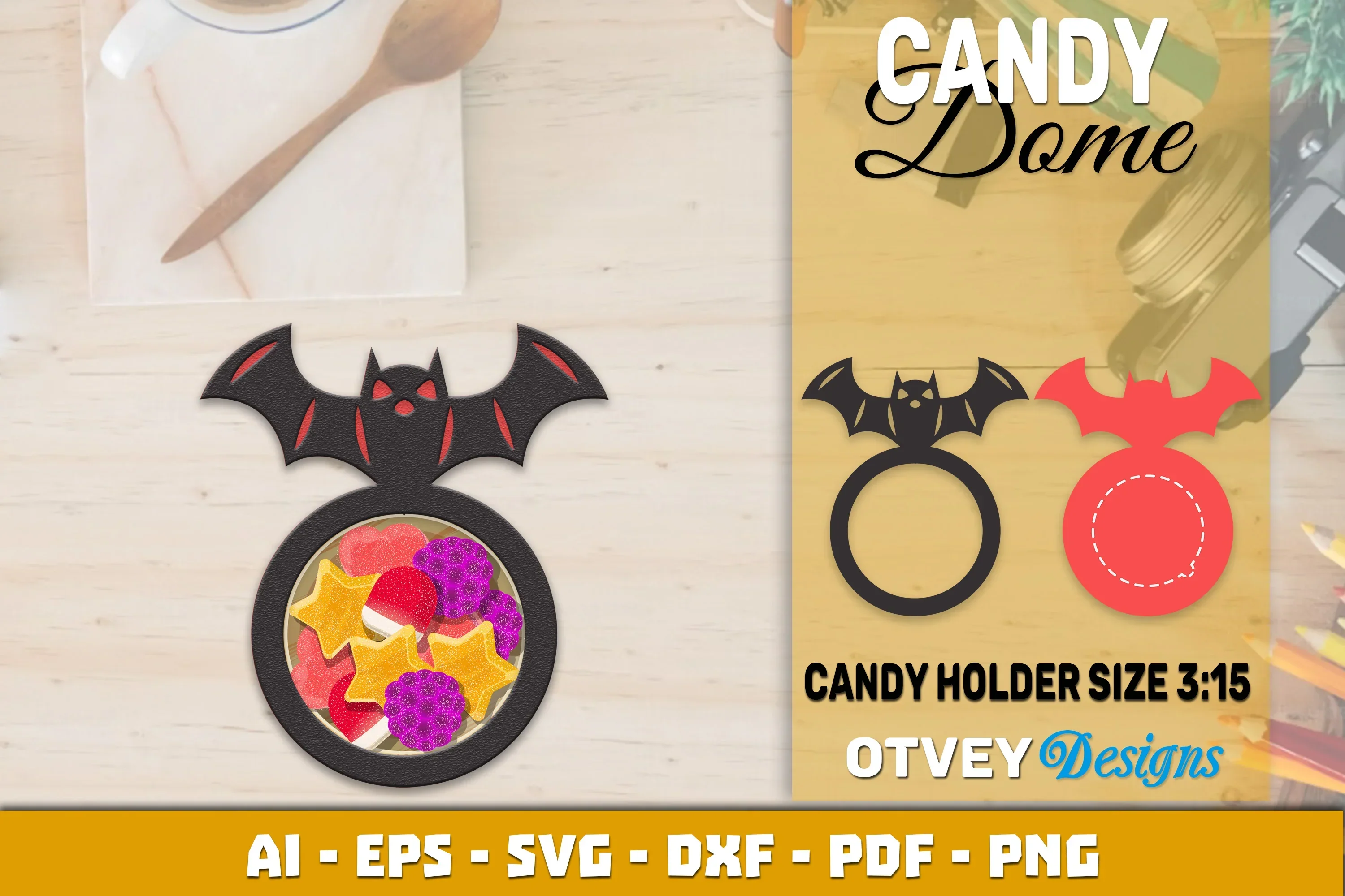 Halloween Candy Dome Designs SVG Bundle