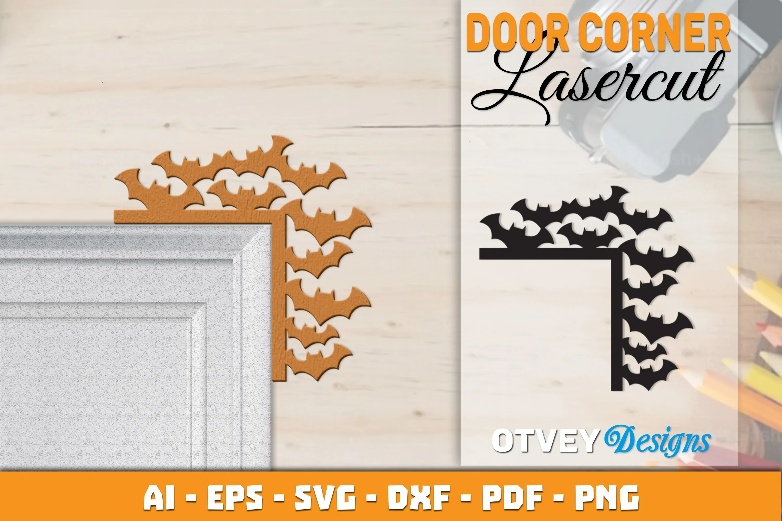 Halloween Door Corner Lasercut SVG Bundle