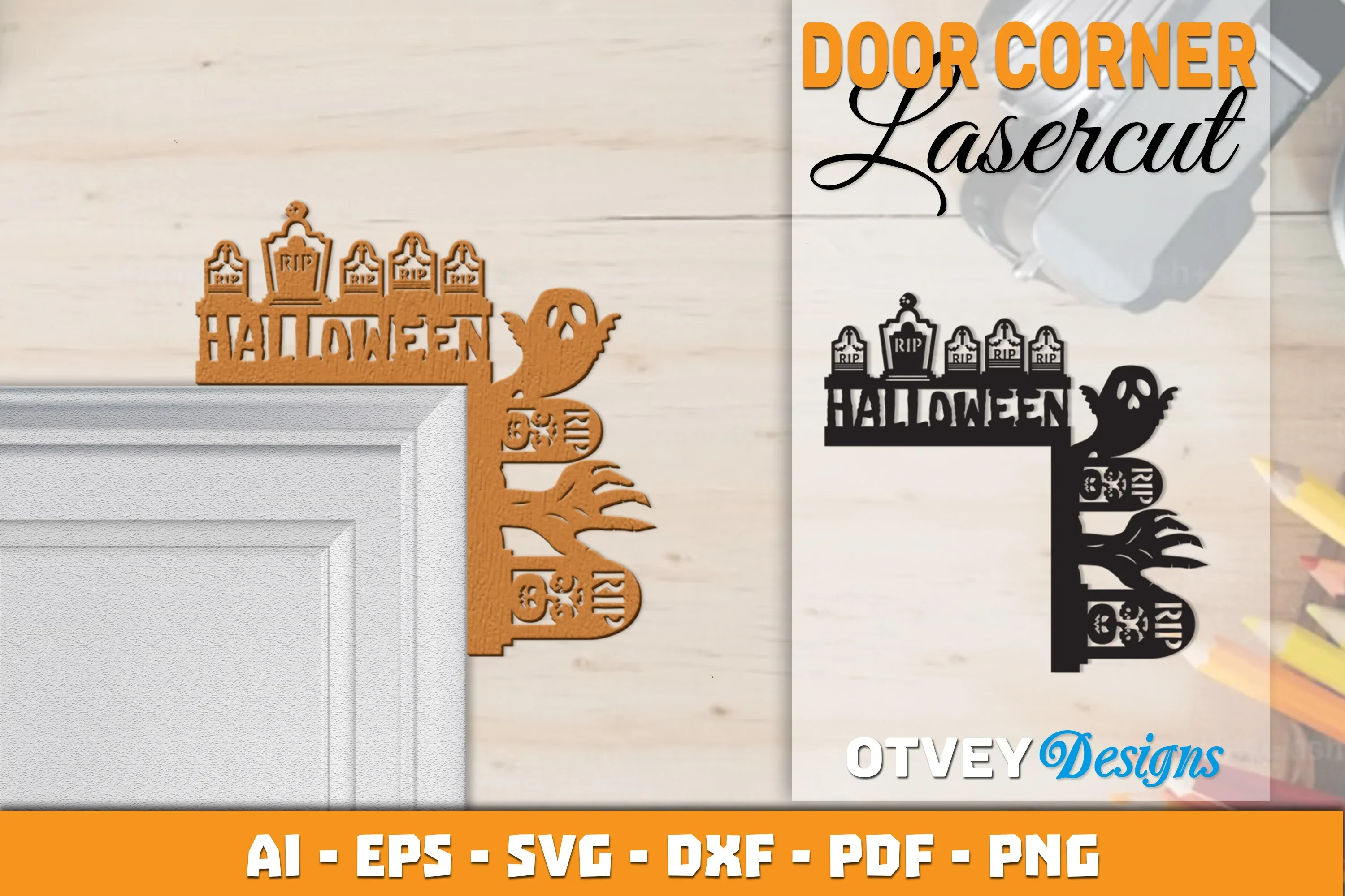 Halloween Door Corner Lasercut SVG Bundle