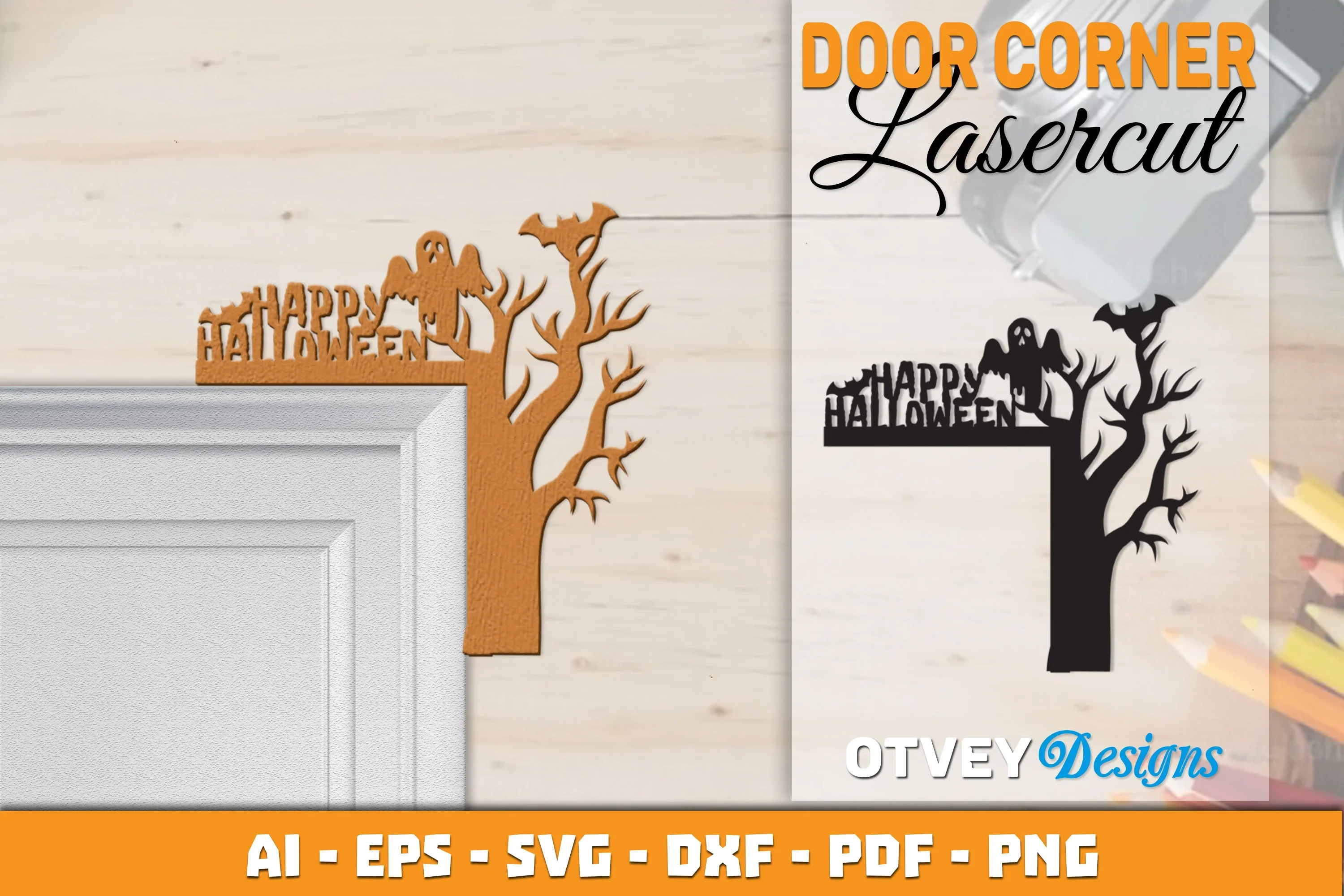 Halloween Door Corner Lasercut SVG Bundle