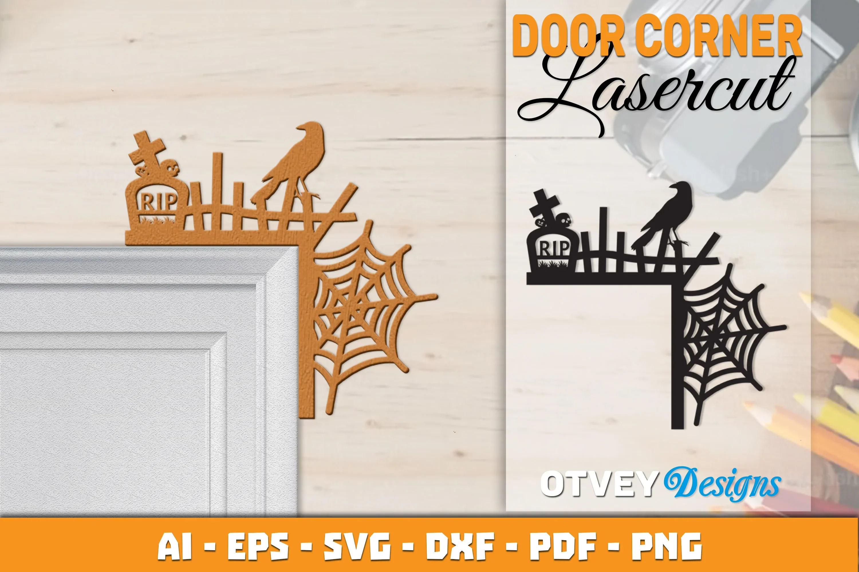 Halloween Door Corner Lasercut SVG Bundle