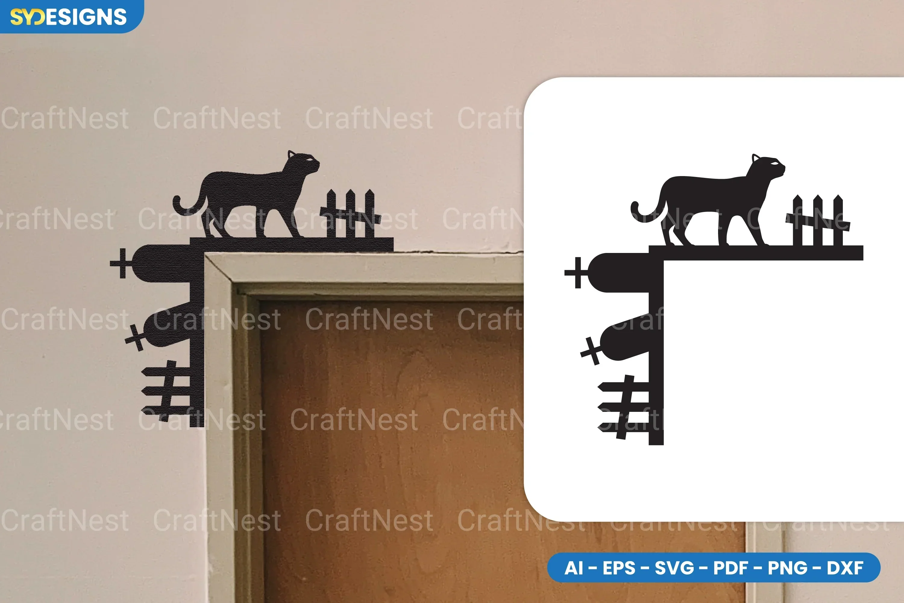 Halloween Door Corner Lasercut SVG Bundle